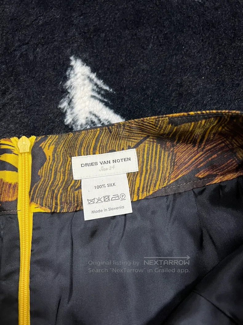 Dries Van Noten Dries Van Noten Yellow Silk Midi Skirt Size 42" / US 20 - 4 Thumbnail