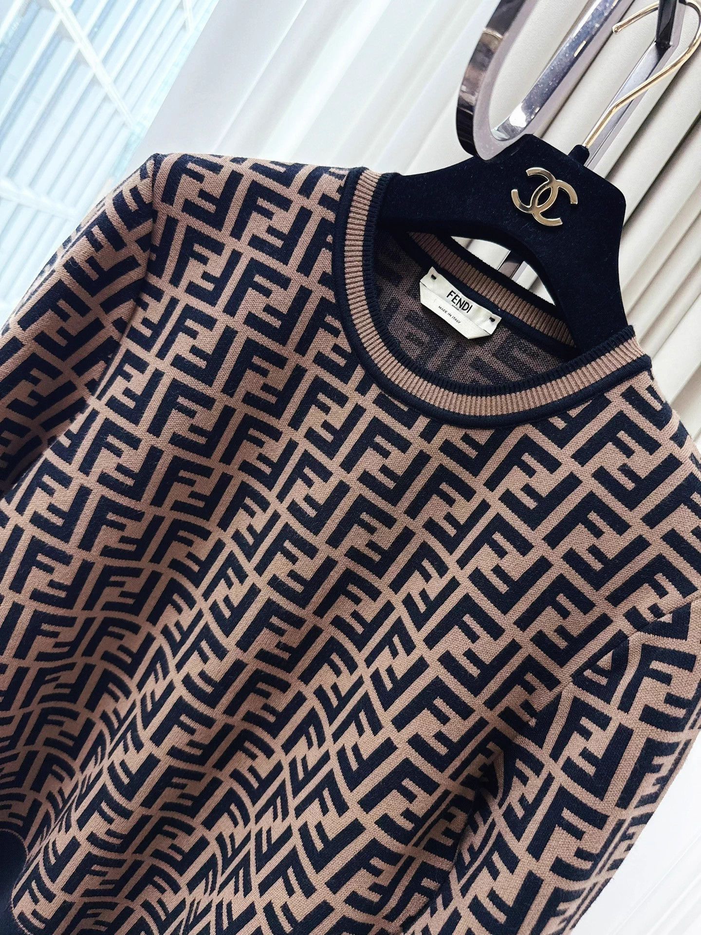 Fendi Fendi Brown FF Monogram Knit Top Size 40 Size M / US 6-8 / IT 42-44 - 6 Thumbnail