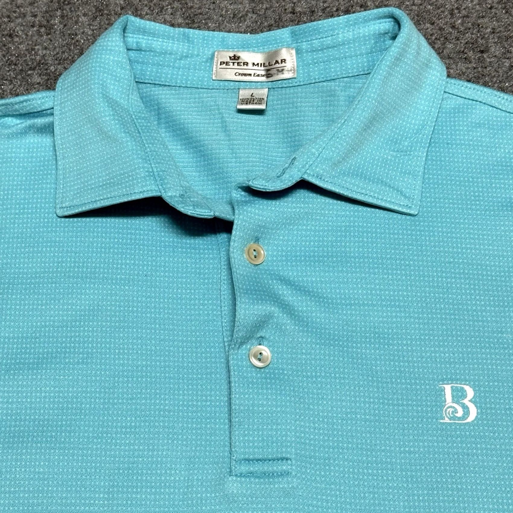 Peter Millar VINTAGE Peter Millar Crown Ease Polo Shirt Mens L Blue 100% Cotton Knit Short Sleeve Button Collar Sport Golf Tennis Preppy Fashion Best Keywords Size US L / EU 52-54 / 3 - 2 Thumbnail