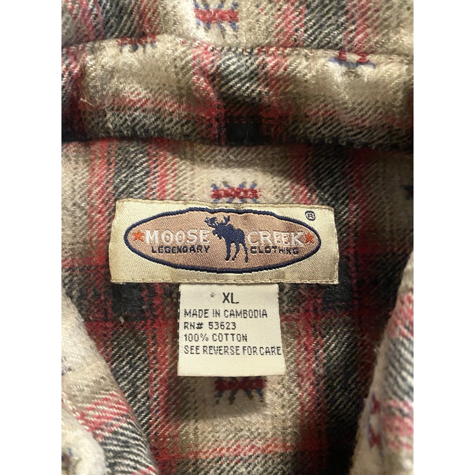 Vintage VINTAGE Moose Creek Shirt Button-Down Long Sleeve Flannel Aztec Print Red XL Men’s Size US XL / EU 56 / 4 - 5 Thumbnail