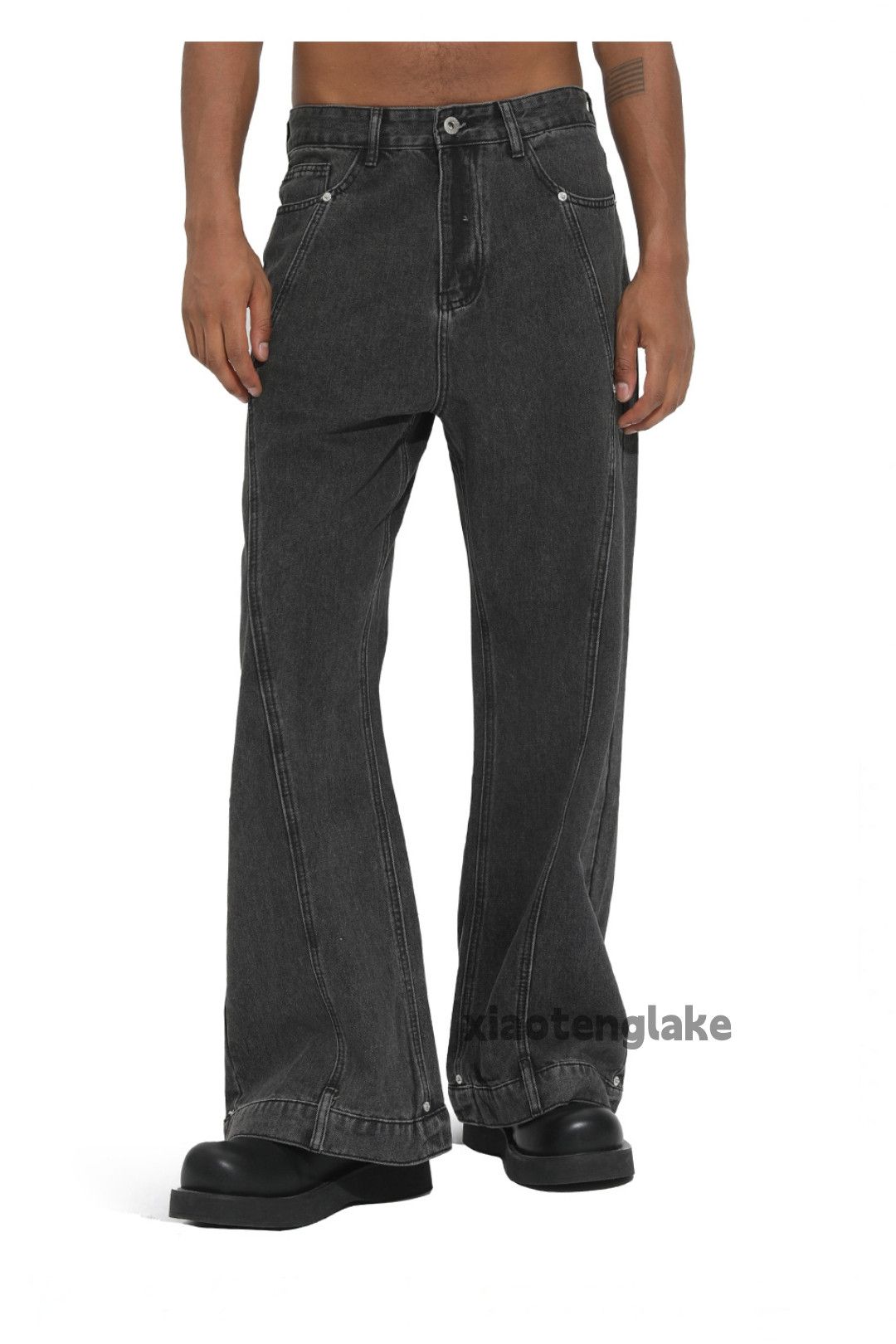 Jean zx vintage washed faded loose baggy hiphop flared jeans Size US 28 / EU 44 - 5 Thumbnail