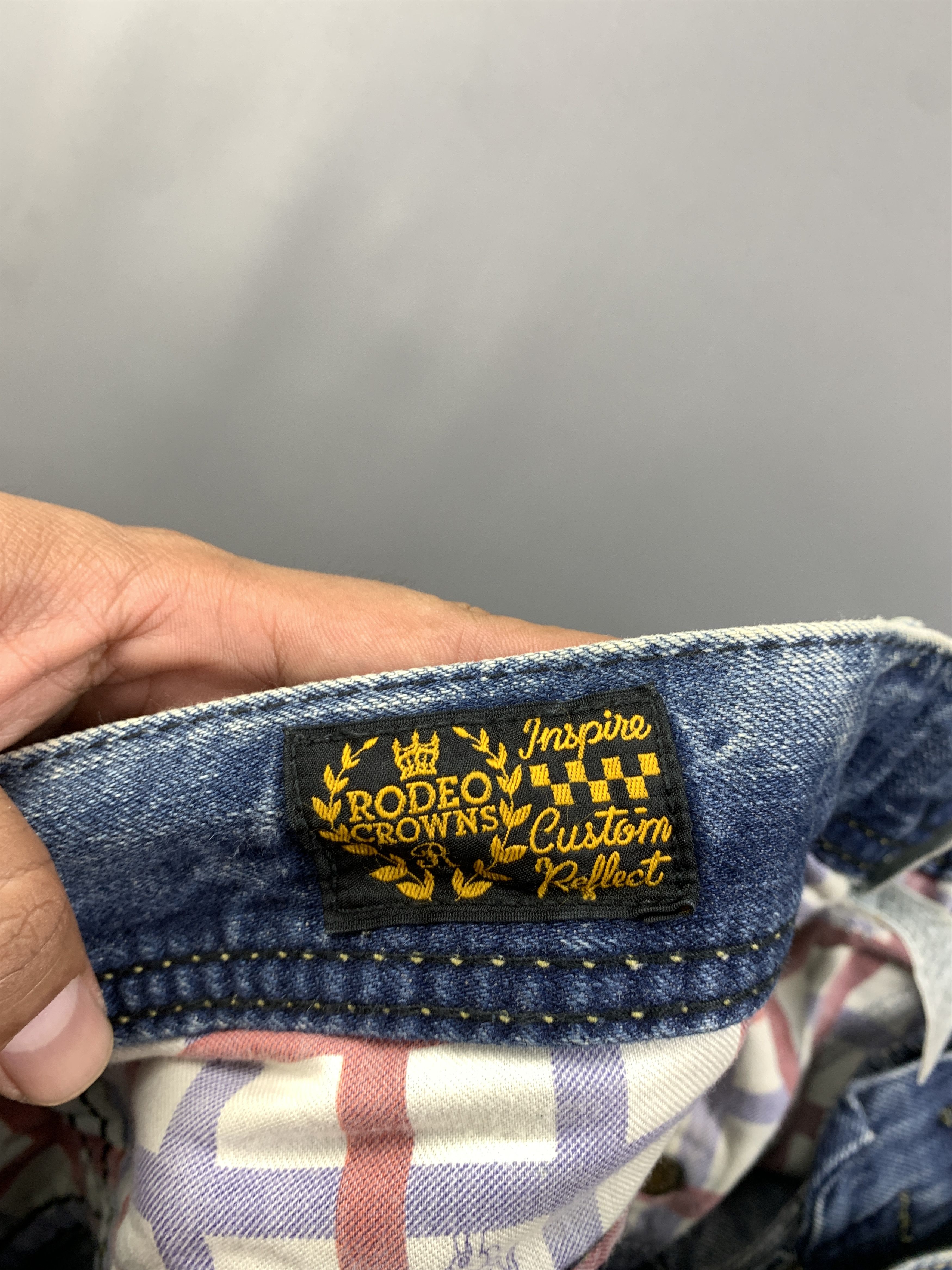 Japanese Brand Rodeo Crowns Washed Blue Lowrise Engineered Jeans (31) Size 31" - 7 Thumbnail