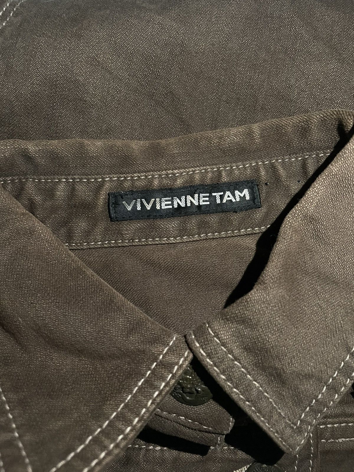 Vivienne Tam Viviene Tam Dragon Embroidered Denim Jacket Size XS / US 0-2 / IT 36-38 - 4 Thumbnail