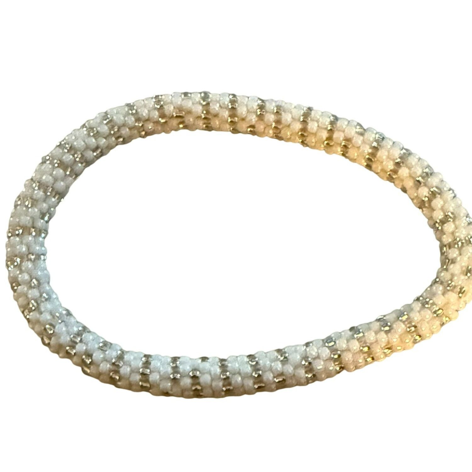 Other White Faux Pearl & Beaded Stretch Bracelets Set Elegant Desi Size ONE SIZE - 2 Thumbnail