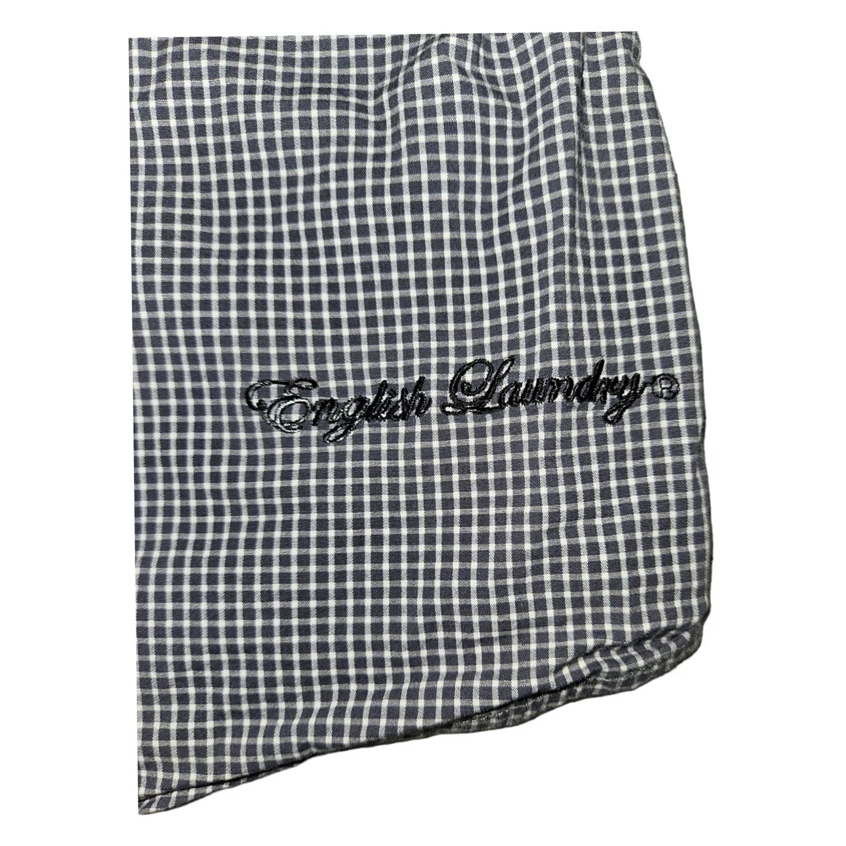 English Laundry English Laundry Shirt Mens 36 Gray Button Long Sleeve Men Check Embroidered Size US M / EU 48-50 / 2 - 8 Thumbnail