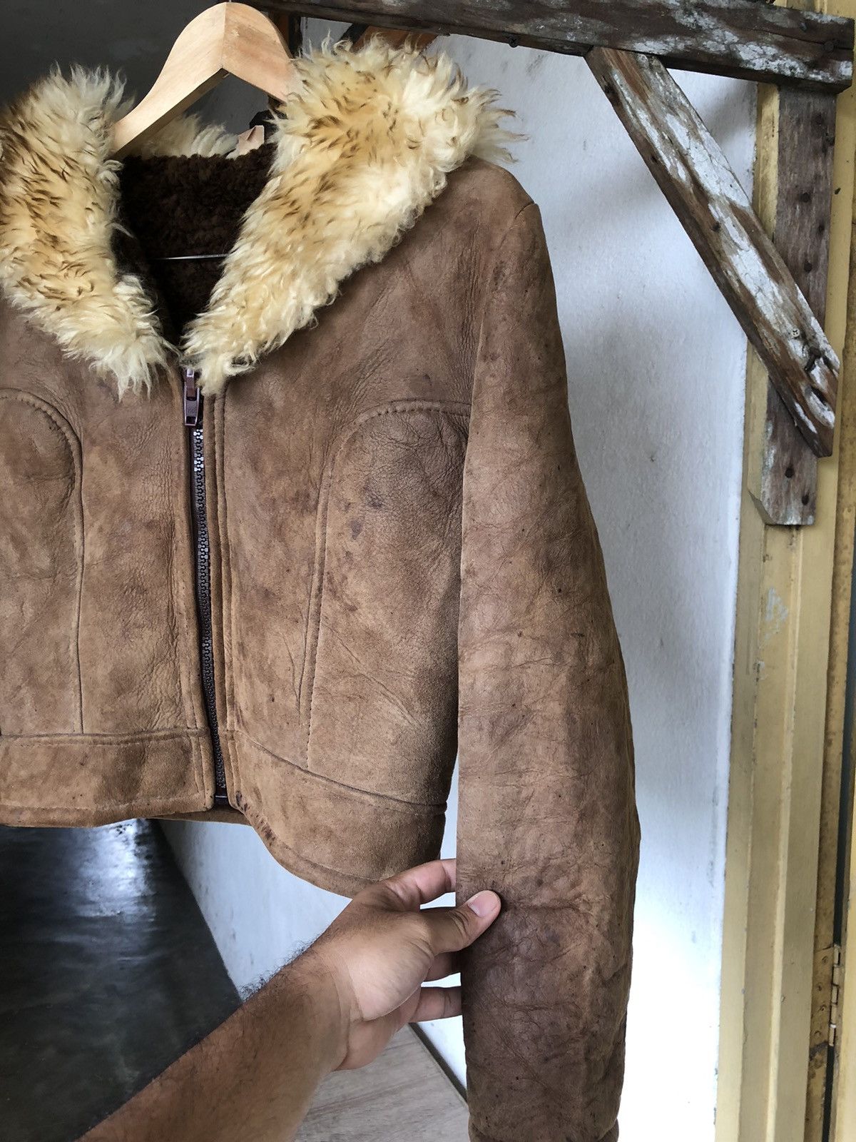 Leather Vintage Homestead Hand Made B3 Shearling Leather Jacket Size XL / US 12-14 / IT 48-50 - 8 Thumbnail