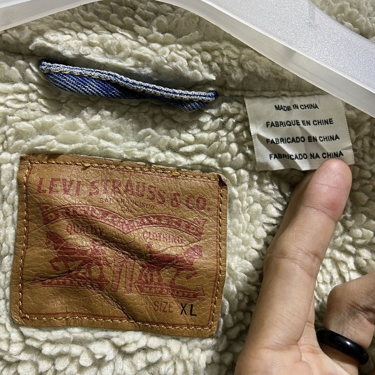 Levi's × Levi's Made & Crafted × Levi's Vintage Clothing Levi’s Denim Trucker Jacket Sherpa Size US XL / EU 56 / 4 - 6 Thumbnail
