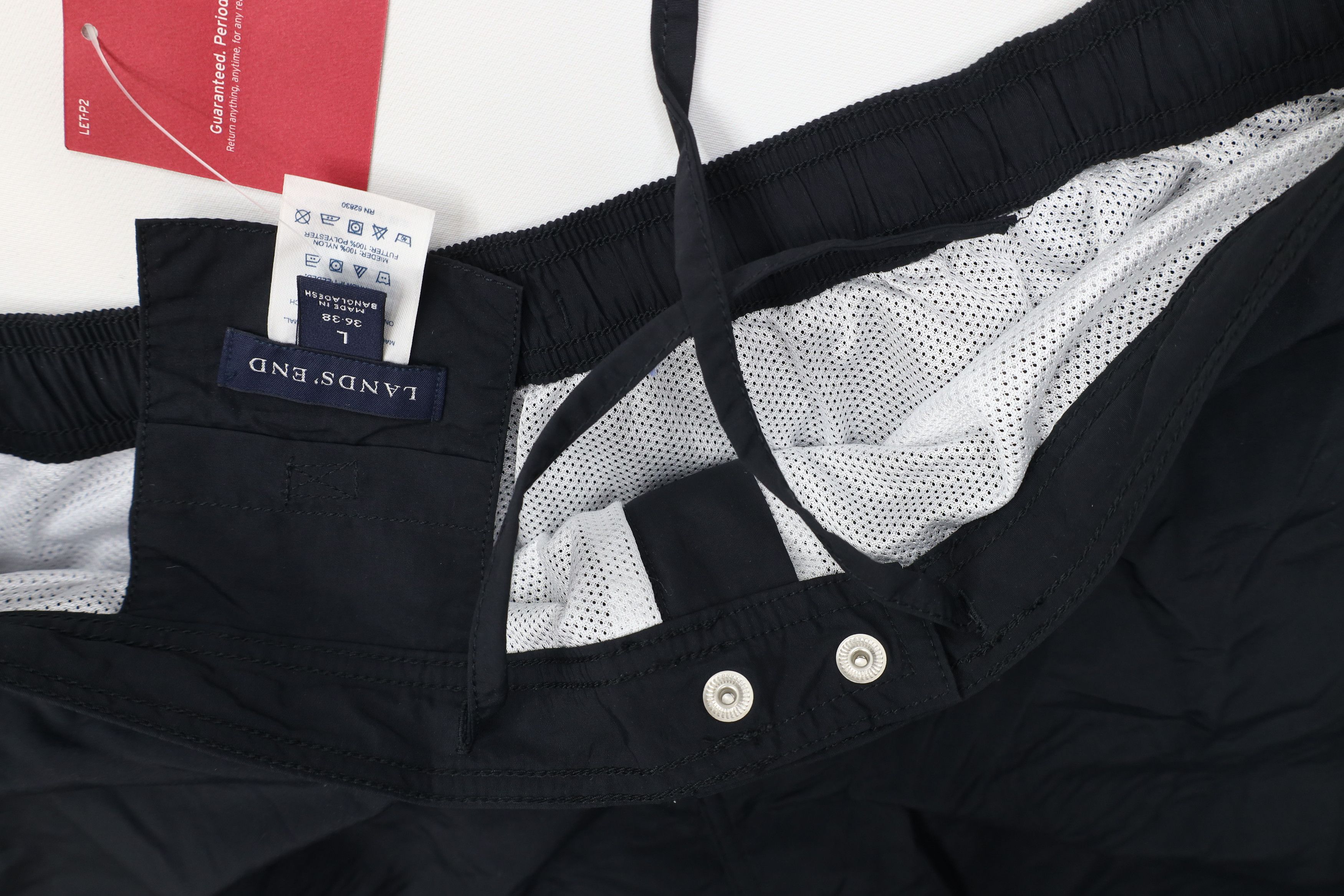 Lands' End Deadstock Vintage Y2K Lands End Lined Shorts Trekking Black Size US 34 / EU 50 - 9 Thumbnail