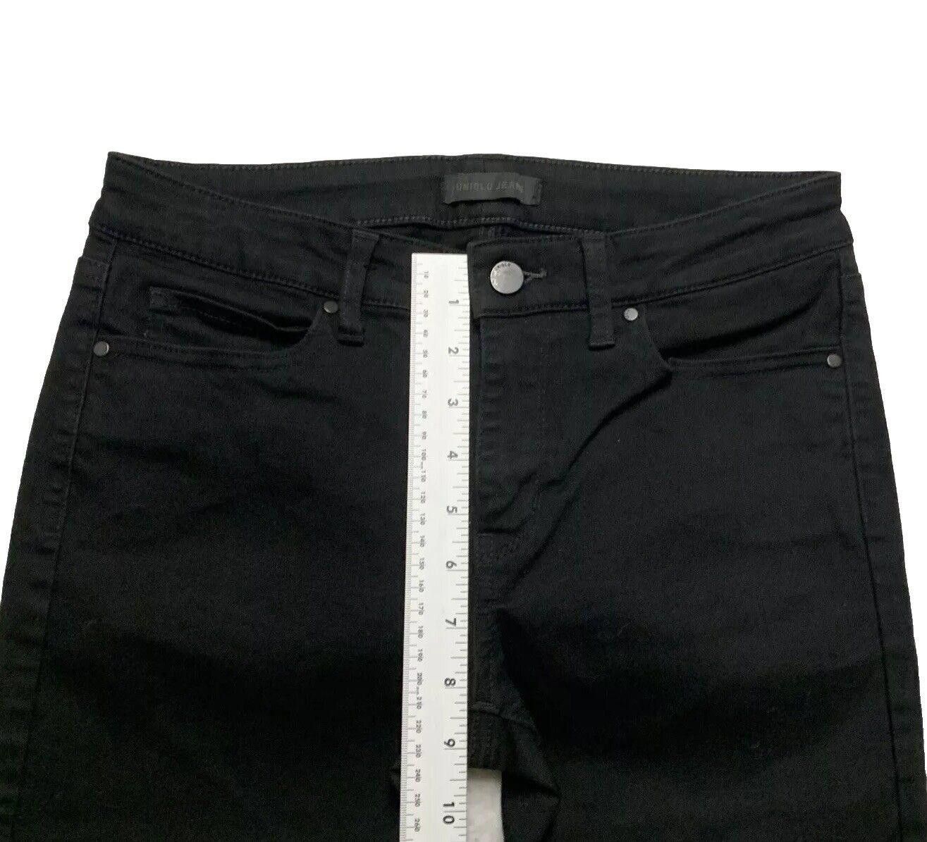 Uniqlo Uniqlo Black Skinny Jeans 27x26.75 Mid Rise Denim Size US 27 - 7 Thumbnail