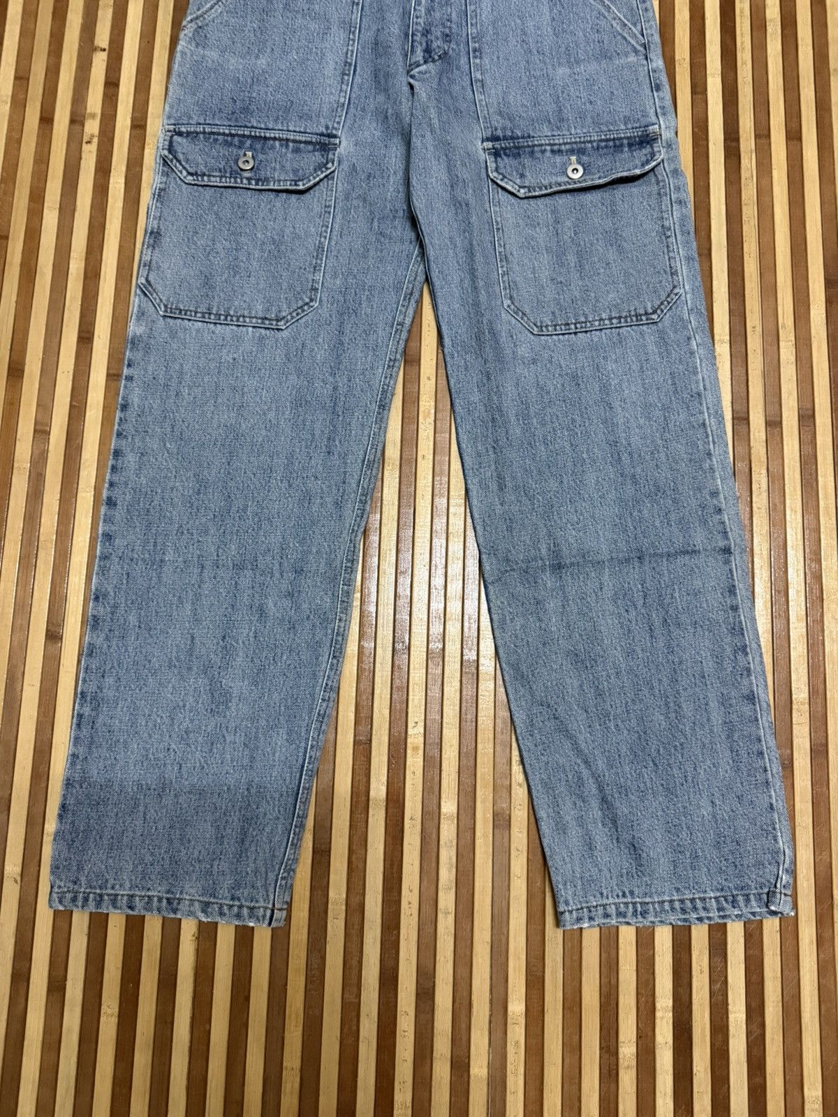 Japanese Brand STAS Cargo Pants Denim Bush Pocket Multipocket / Streetwear Size US 32 / EU 48 - 4 Thumbnail