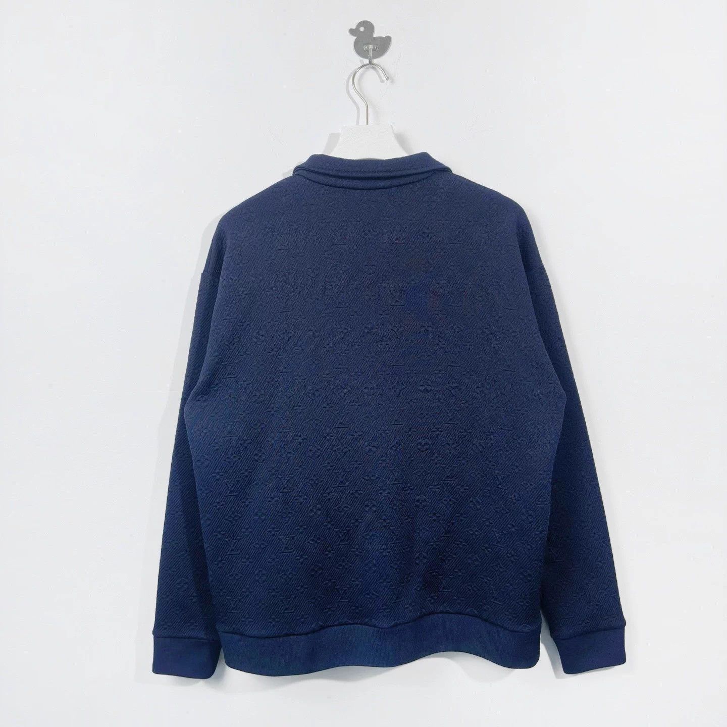 Louis Vuitton LV Embossed Monogram All Over Logo Midnight Blue Jacket Size US XL / EU 56 / 4 - 2 Thumbnail