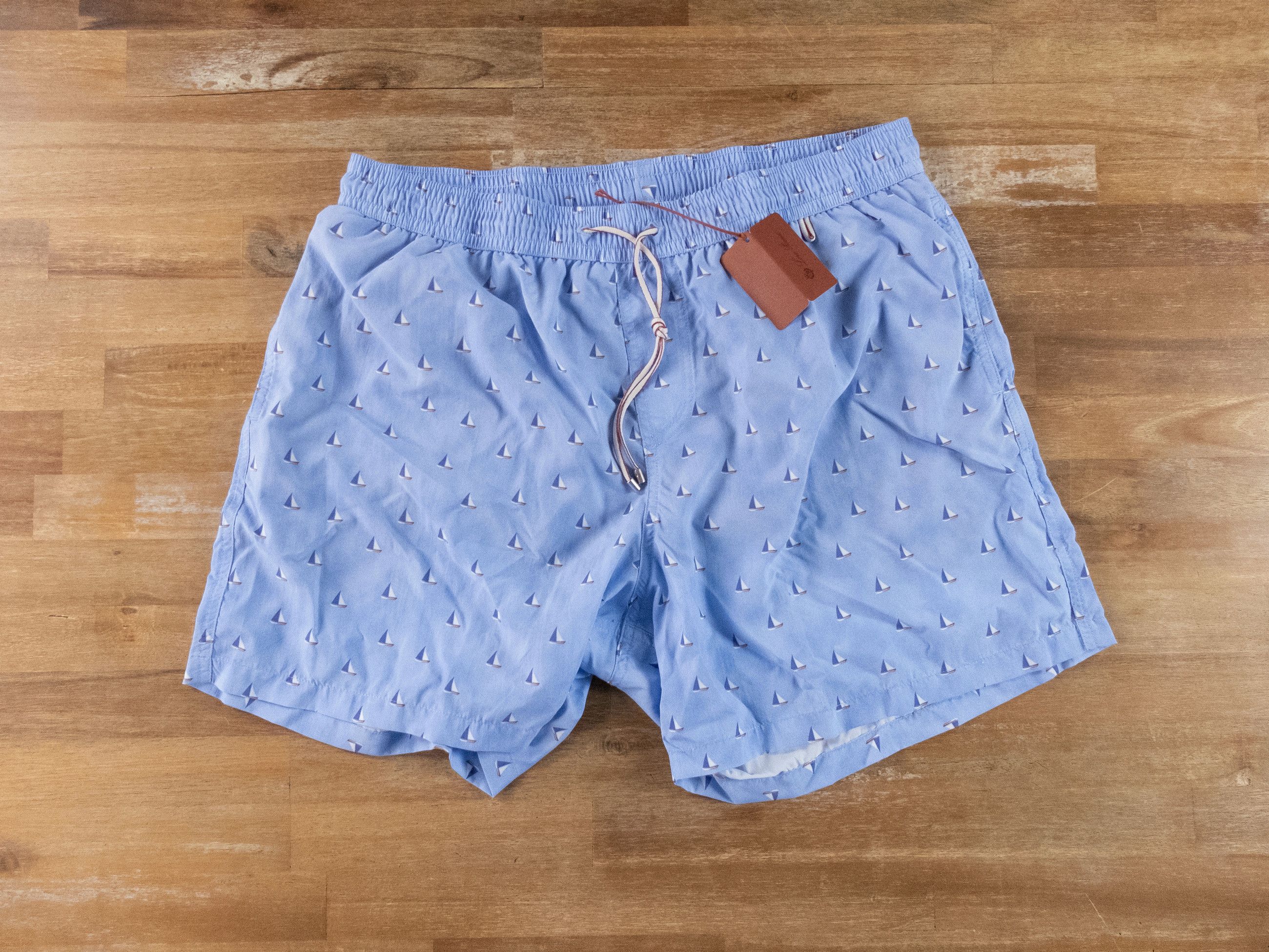 Loro Piana LORO PIANA blue Bay Toys sail print swim shorts XL Size US 36 / EU 52 - 1 Thumbnail