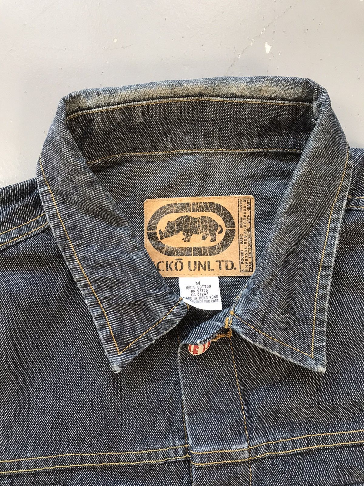 Ecko Unltd. × Vintage Vintage Ecko UNLTD SpellOut printed denim jacket Size US M / EU 48-50 / 2 - 4 Thumbnail