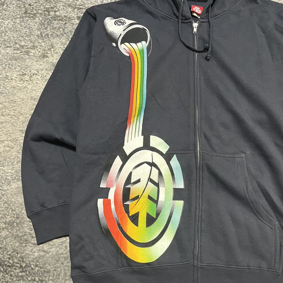 Element Vintage Y2K Element Skateboards Paint Zip Up Hoodie Large Size US L / EU 52-54 / 3 - 4 Thumbnail