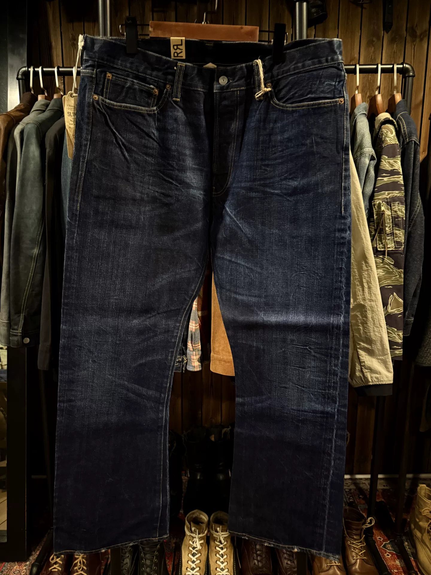 RRL Ralph Lauren RRL Jeans 35-30 Dark Blue Size US 35 - 1 Thumbnail