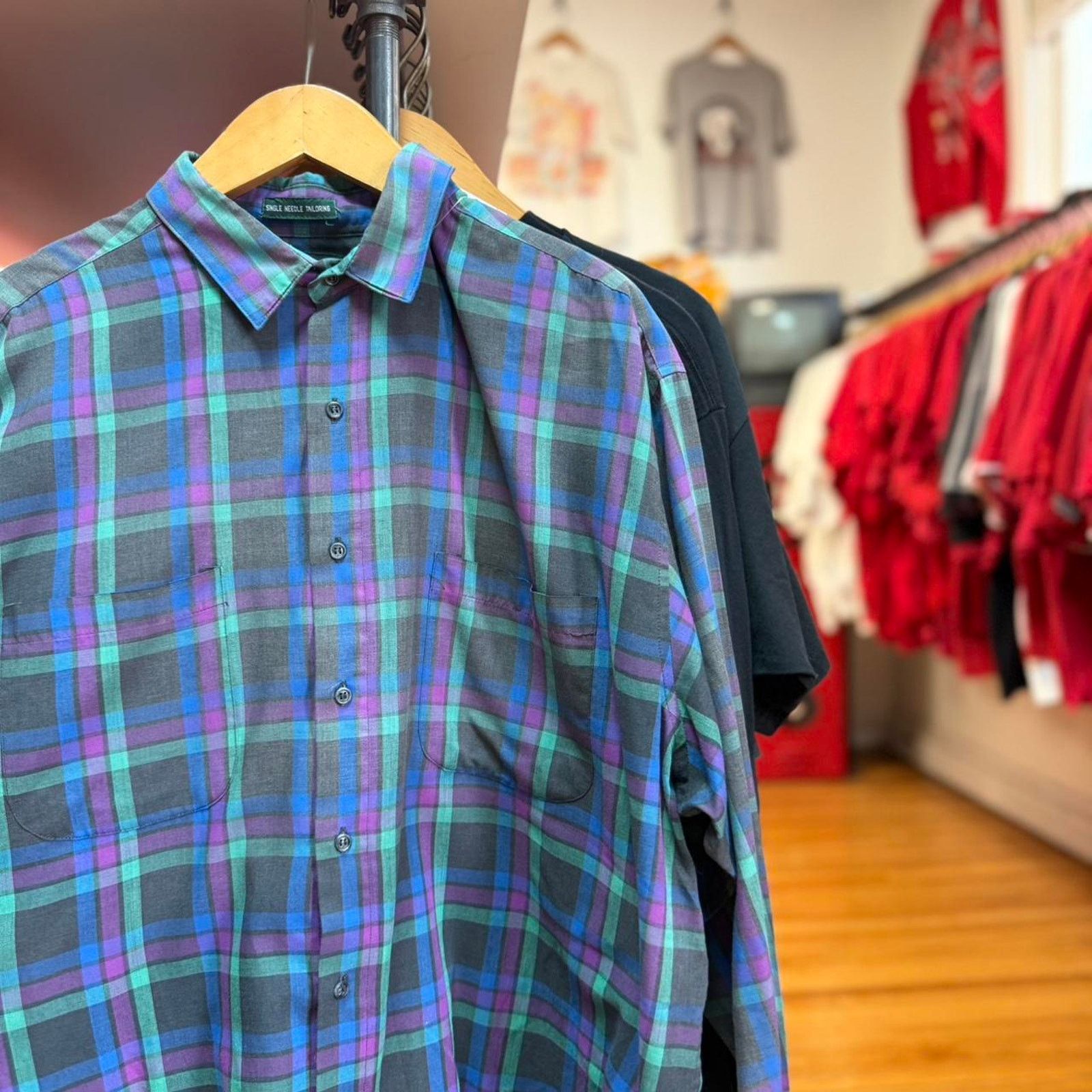 Vintage Vintage 90s Plaid Button Up Shirt Size US XL / EU 56 / 4 - 7 Thumbnail