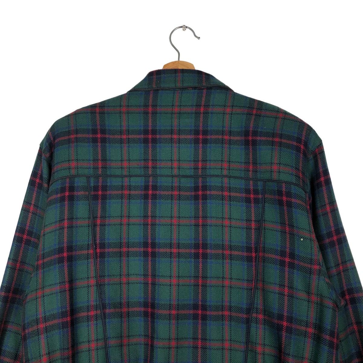 Japanese Brand 🔥Double Breast Wool Bomber Jacket Daks London Tartan Design Size US L / EU 52-54 / 3 - 9 Thumbnail