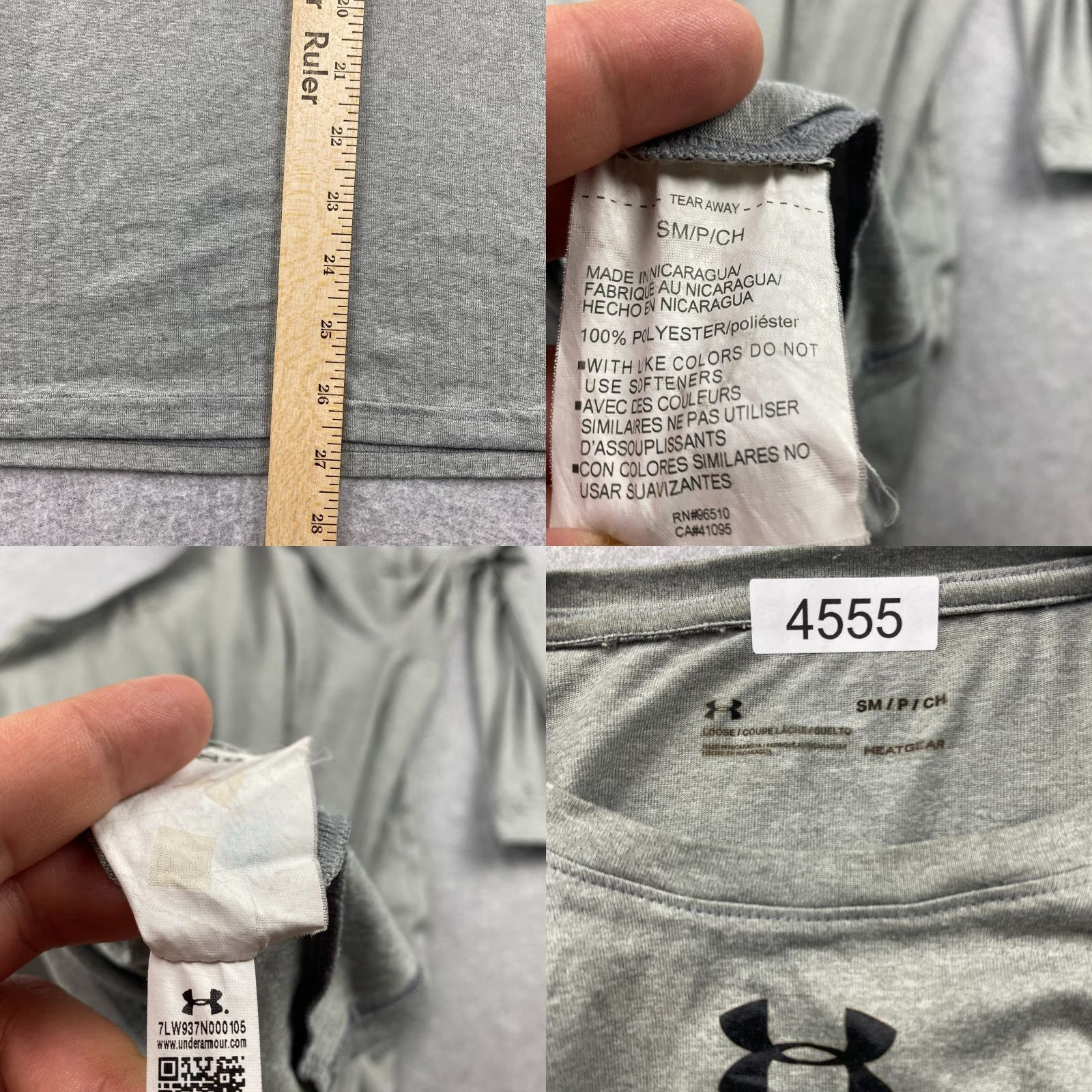 Under Armour Under Armour HeatGear Shirt Mens Small S Gray Loose Fit Long Sleeve Pullover Size US S / EU 44-46 / 1 - 8 Thumbnail