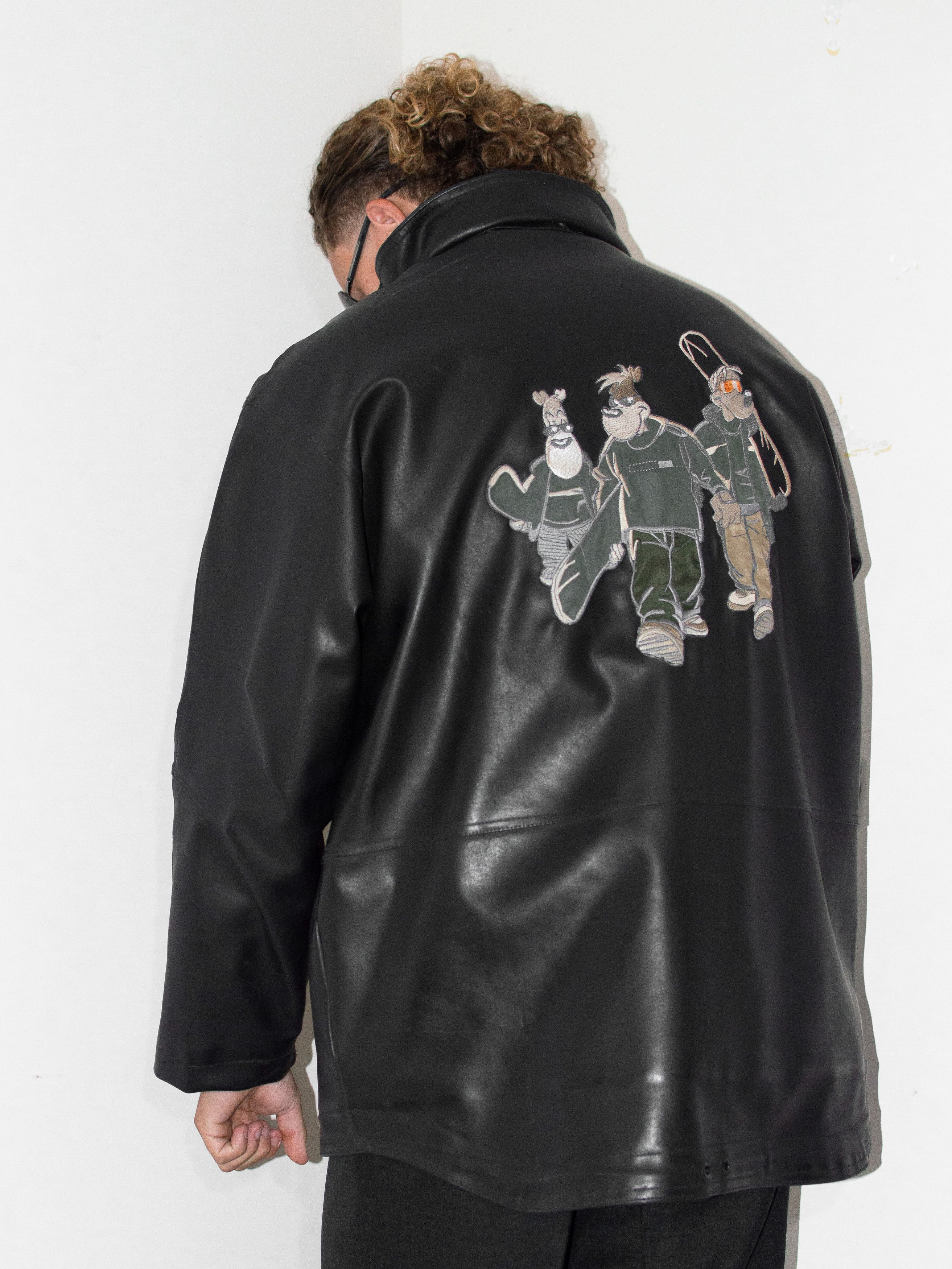 Cartoon Network × Japanese Brand × Vintage Y2k vintage Black PVC Embroidered Dogs & Sons cartoon Jacket Size US XXL / EU 58 / 5 - 1 Thumbnail