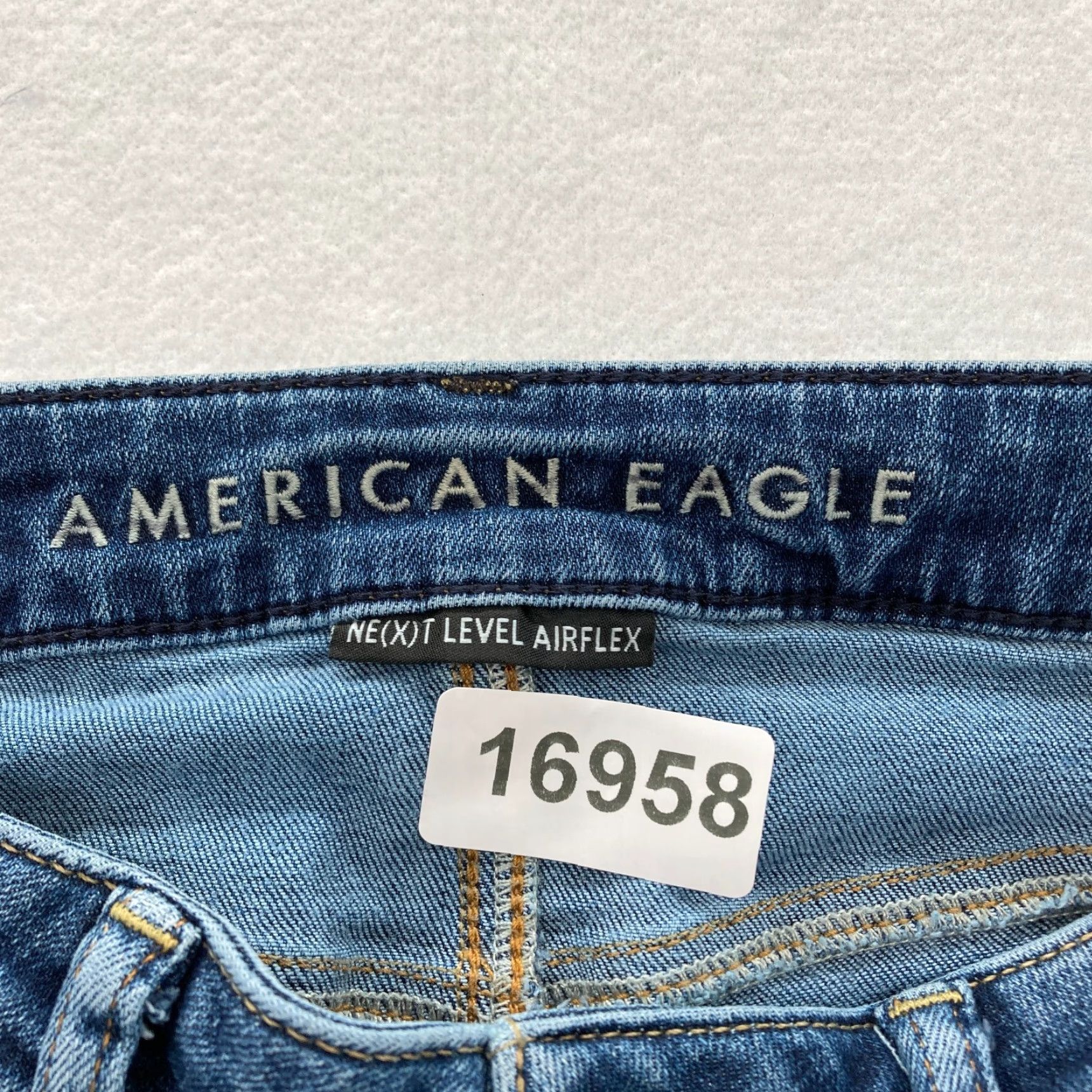 American Eagle Outfitters American Eagle Outfitters Jeans Mens 28x32 Skinny Medium Blue Stretch Denim Pant Distressed Size US 28 / EU 44 - 5 Thumbnail