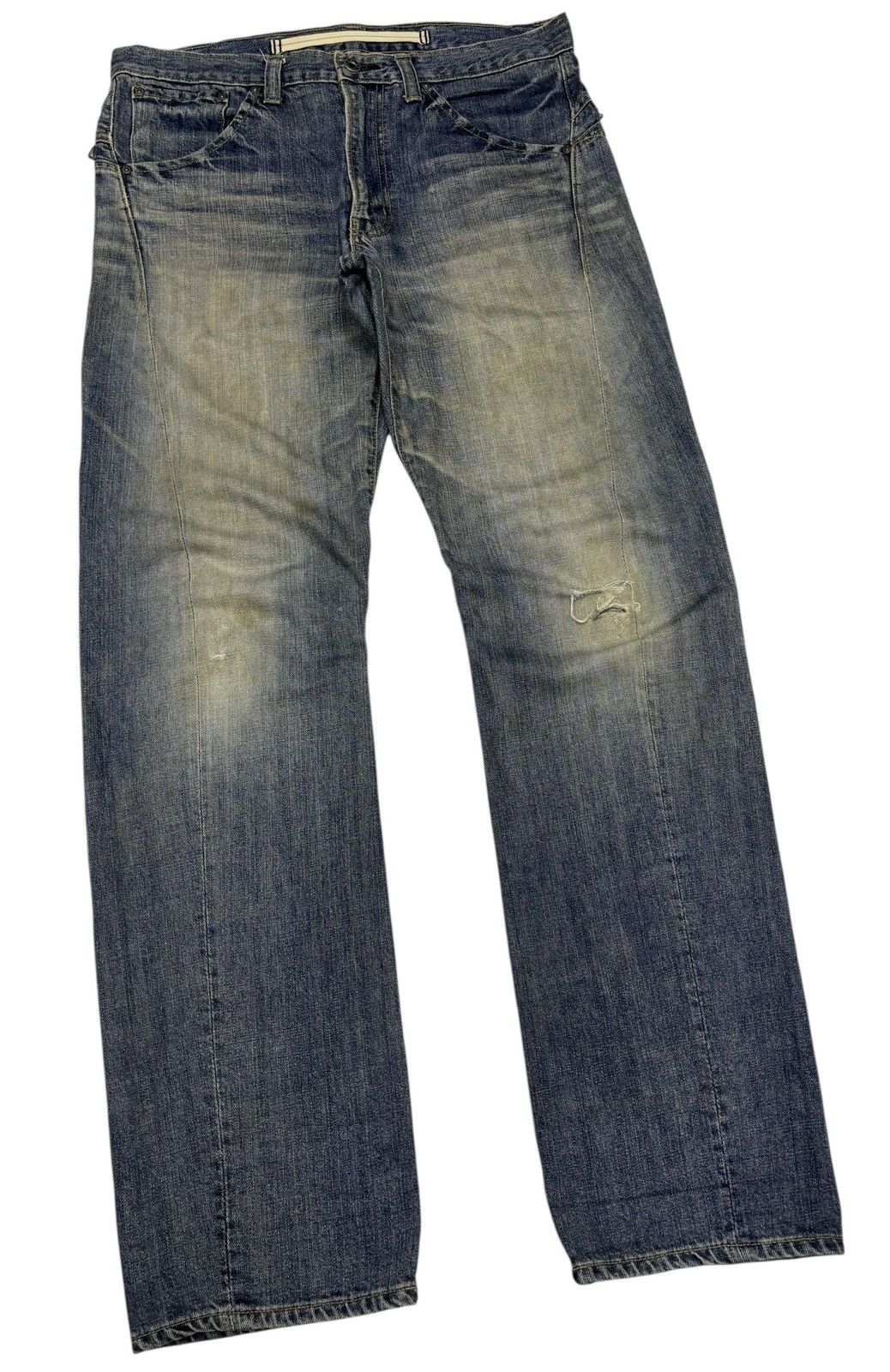 If Six Was Nine Vintage Japanese Brand Distressed Denim Jeans Loose Size US 34 / EU 50 - 3 Thumbnail