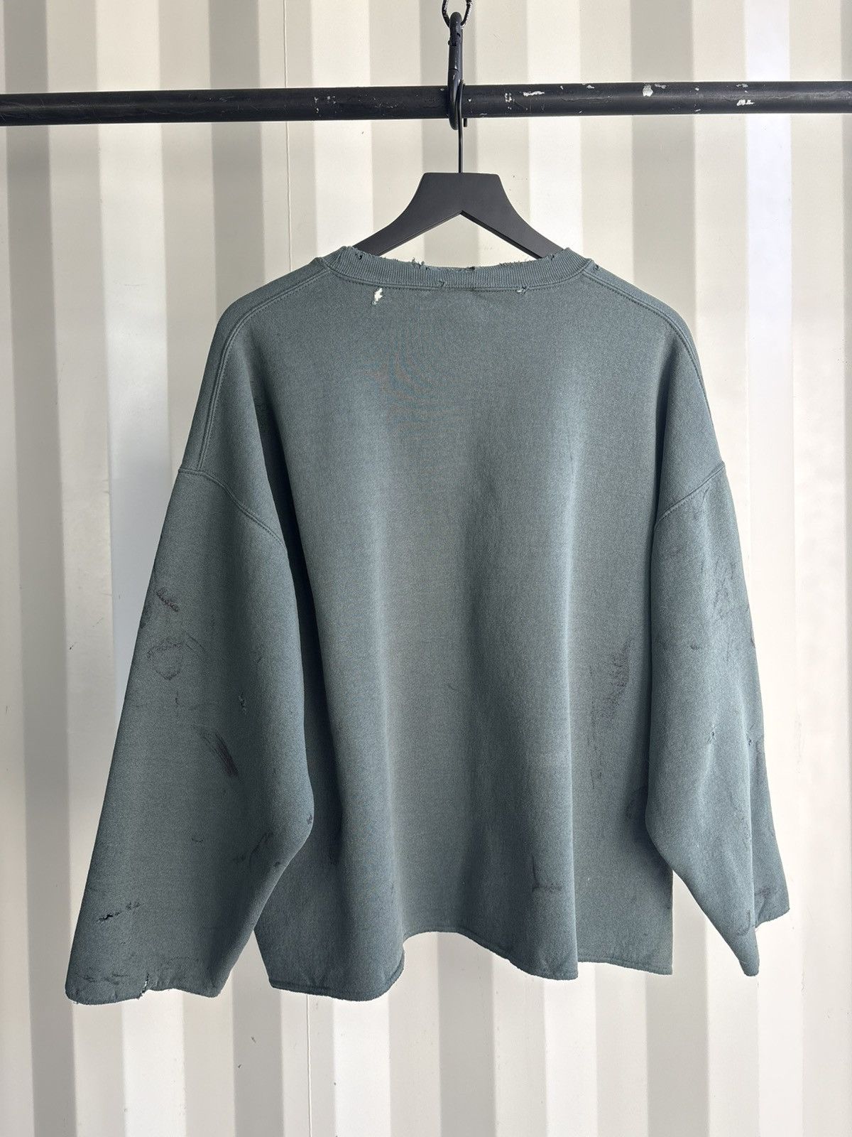 Vintage Thrashed Cutoff Boxy Distressed Faded Sweater Grunge Band Size US XL / EU 56 / 4 - 3 Thumbnail