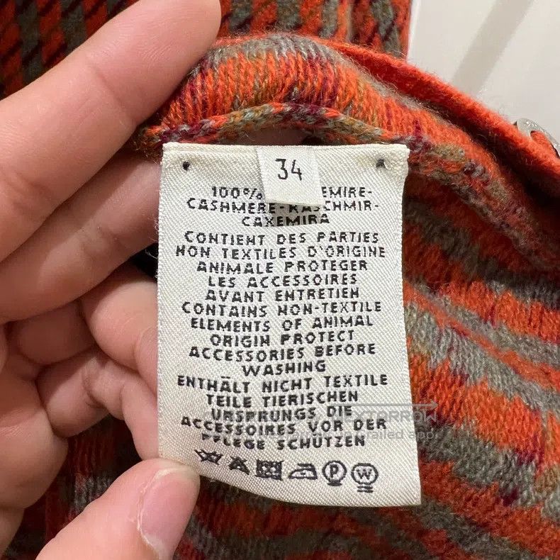 Hermes Hermes Houndstooth cashmere detachable scarf Size XXS / US 00 / IT 34 - 4 Thumbnail