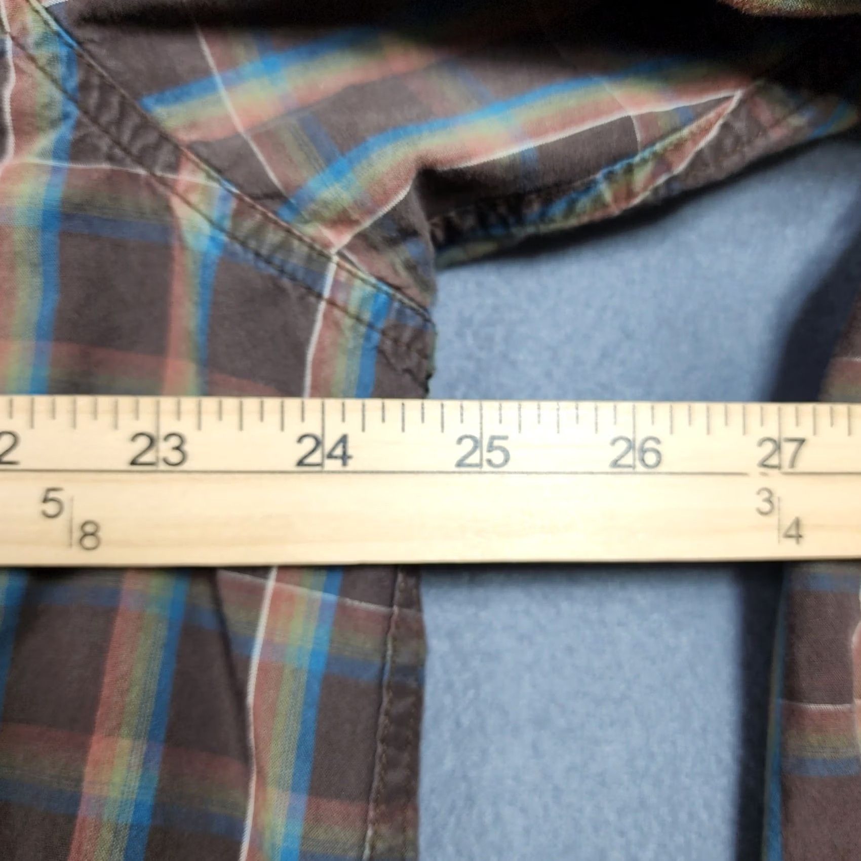 Cody James Cody James Mens Shirt XXL Regular Brown Pearl Snap Plaid Cotton Western HOLE Size US XXL / EU 58 / 5 - 5 Thumbnail