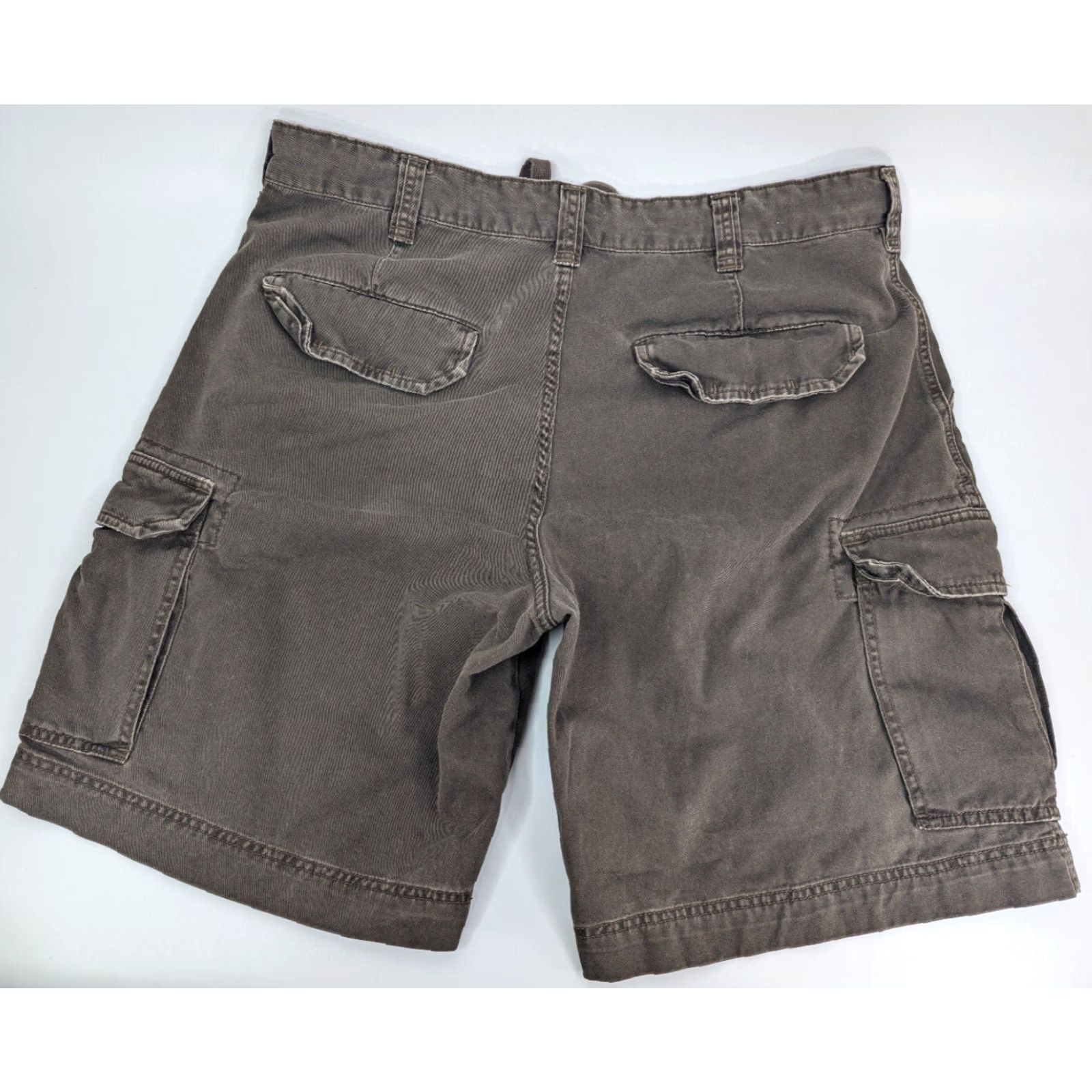 Merona Merona Cargo Shorts Mens 38 Brown Cotton Canvas Zip Front Casual Baggy Cargo Pocket Merona Mens 38 Brown Canvas Cotton Y2K Hiking Grunge Size US 38 / EU 54 - 2 Thumbnail