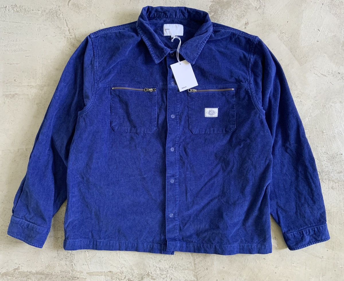 トップス Adsum Corduroy Workshirt Adsum Men's 14W Corduroy Workshirt in Ultra Blue Adsum