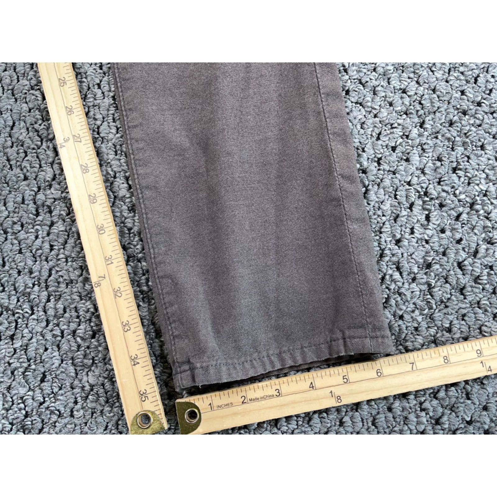 Vintage AG Adriano Goldschmied Chino Pants Men 34 Regular Gray Stretch Tapered Leg Flat Front Zip Fly Pockets Vintage No Size US 34 / EU 50 - 6 Thumbnail