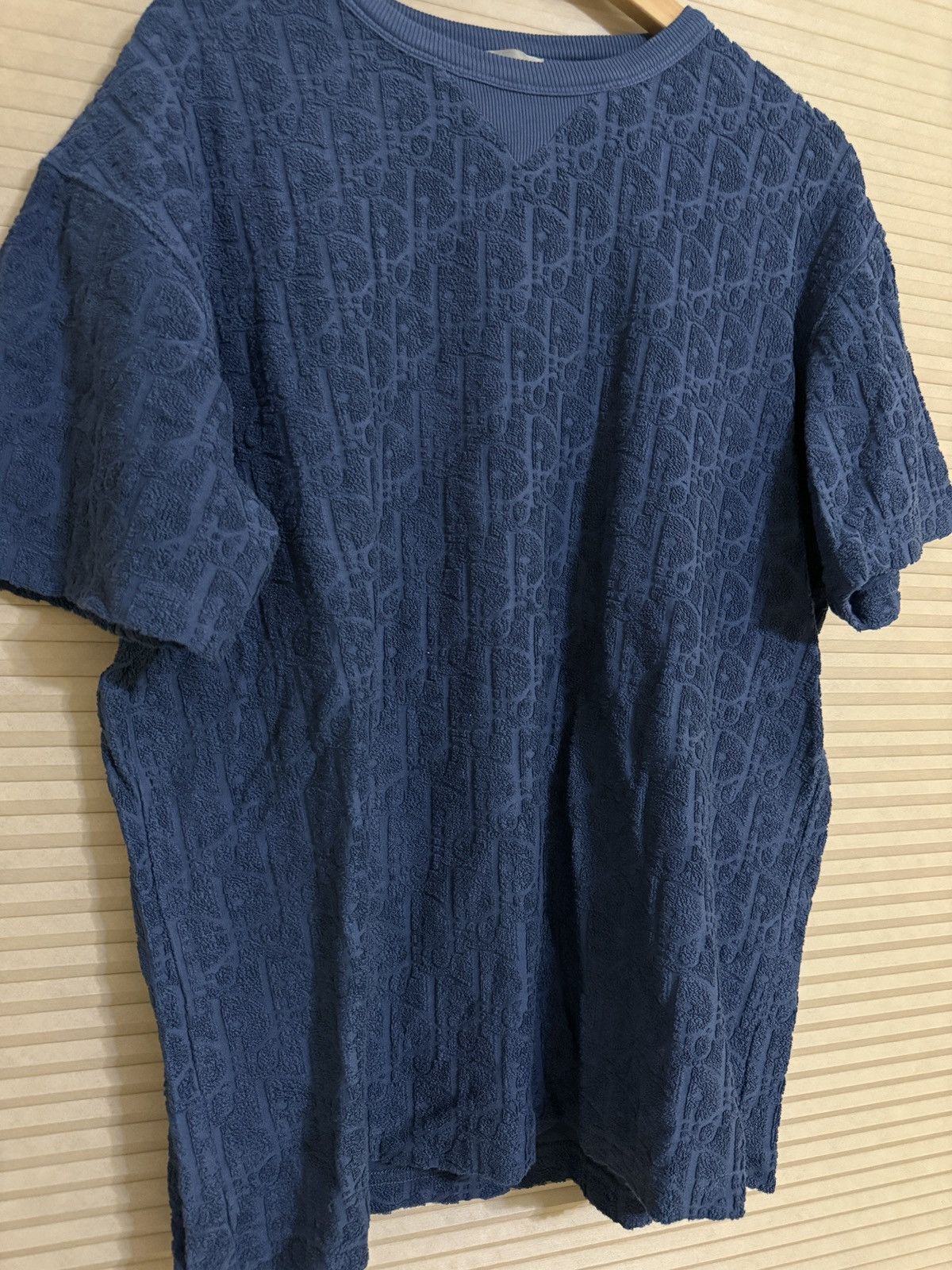 Dior Christian Dior Blue Towel Short Sleeve Size US M / EU 48-50 / 2 - 6 Thumbnail