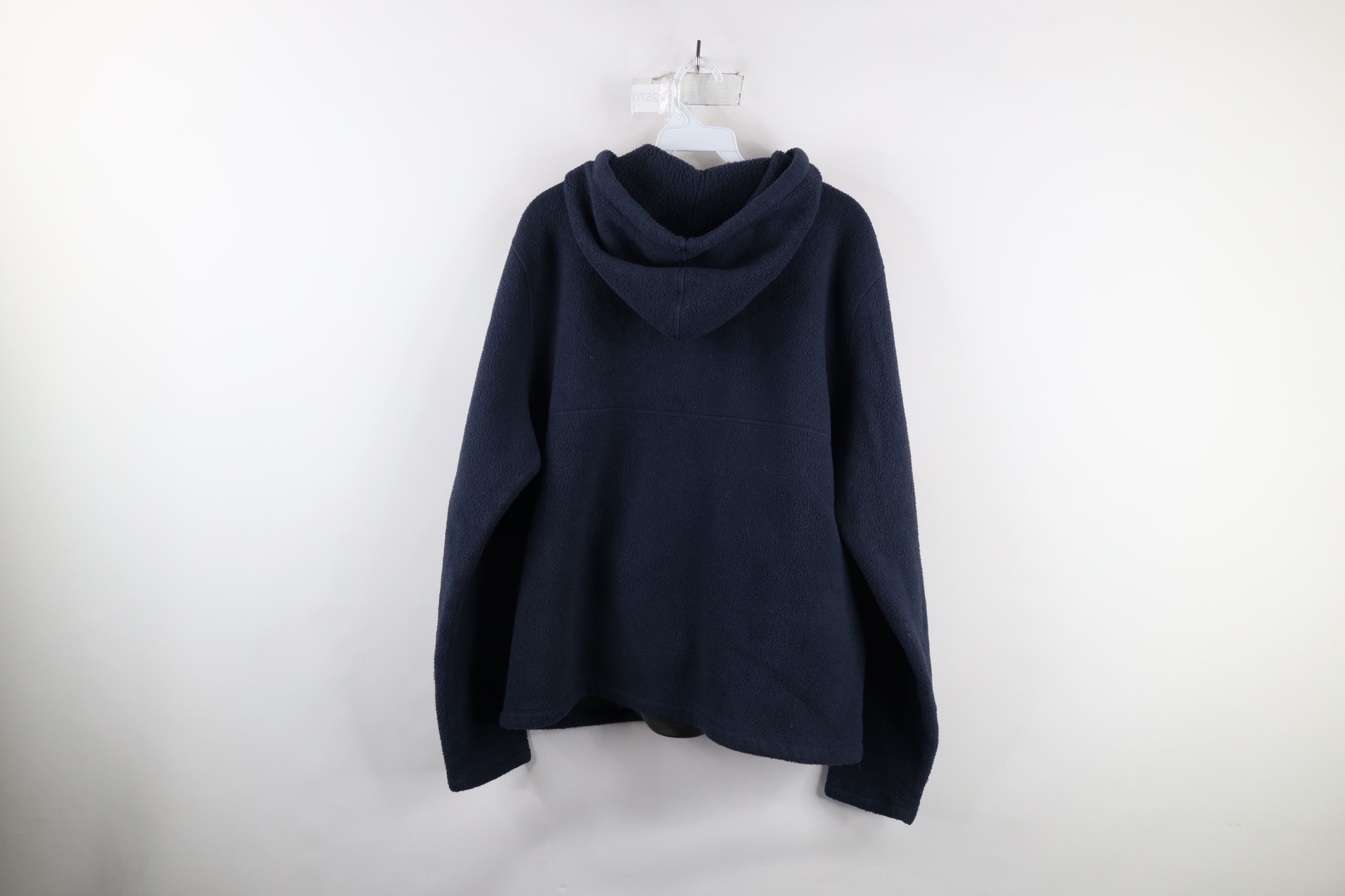 L.L. Bean × Vintage Vintage LL Bean Spell Out Half Zip Fleece Hoodie Blue Size US L / EU 52-54 / 3 - 8 Thumbnail