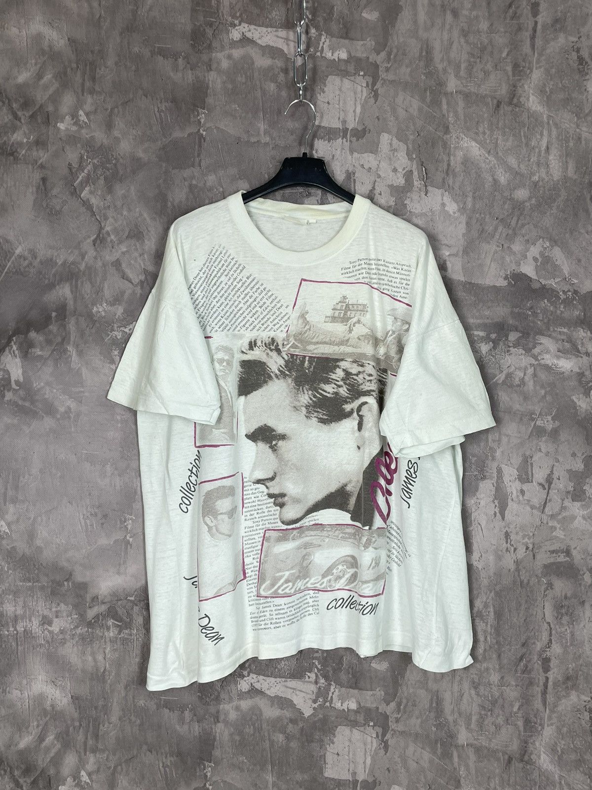 Vintage Vintage 90s JAMES DEAN Iconic Gazette Style archive t shirt Size US XL / EU 56 / 4 - 1 Thumbnail
