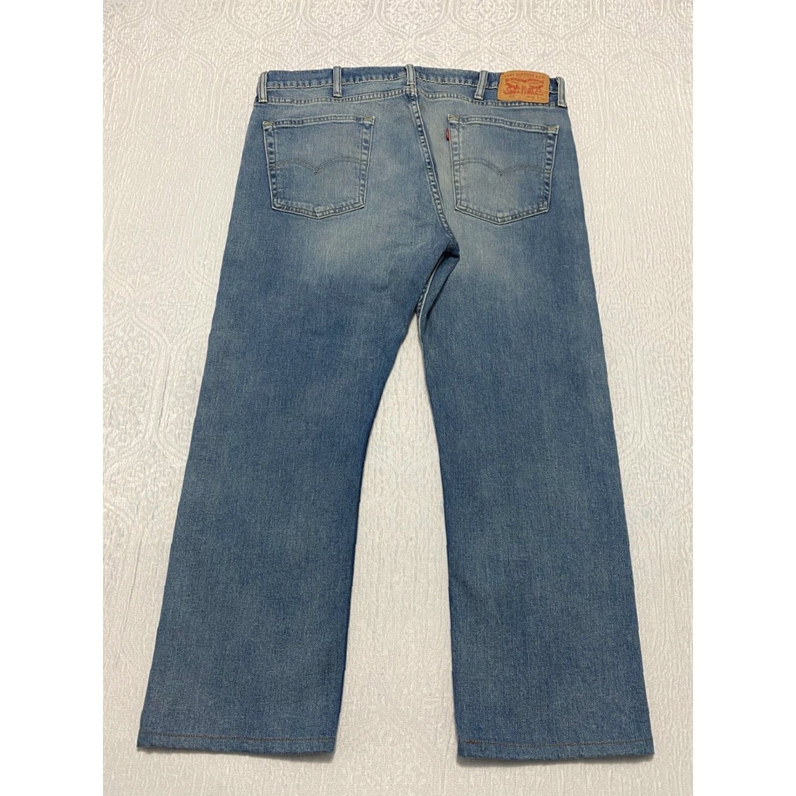Levi's Levi's 513 Slim Straight Men's Jeans 38×26 Blue Faded Whiskers Hemmed Jeans Slim 5-Pocket Levi's 513 Men Jeans Blue 38x26 Regular Denim Stretch Hemmed Size US 38 / EU 54 - 2 Thumbnail
