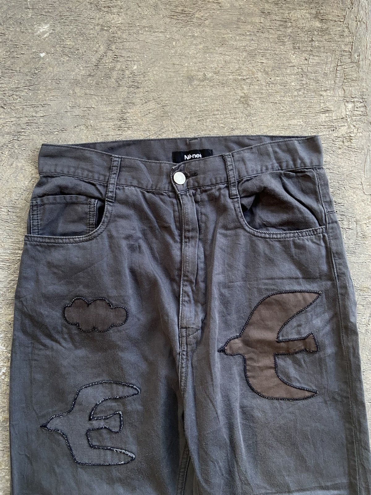 Ne-Net 2000s Ne-Ner by Issey Miyake - Patchwork High Waist Pants Size US 29 - 3 Thumbnail