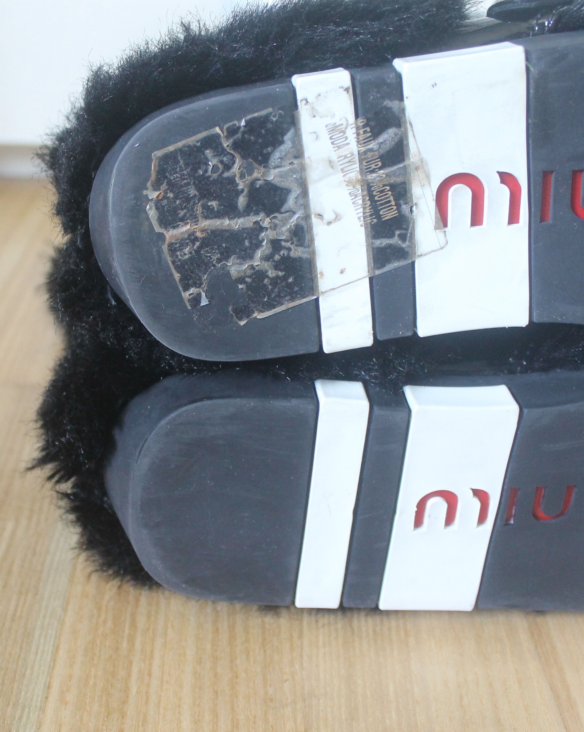 Miu Miu MIU MIU black faux fur boots with patent leather Size US 10.5 / IT 40.5 - 15 Thumbnail