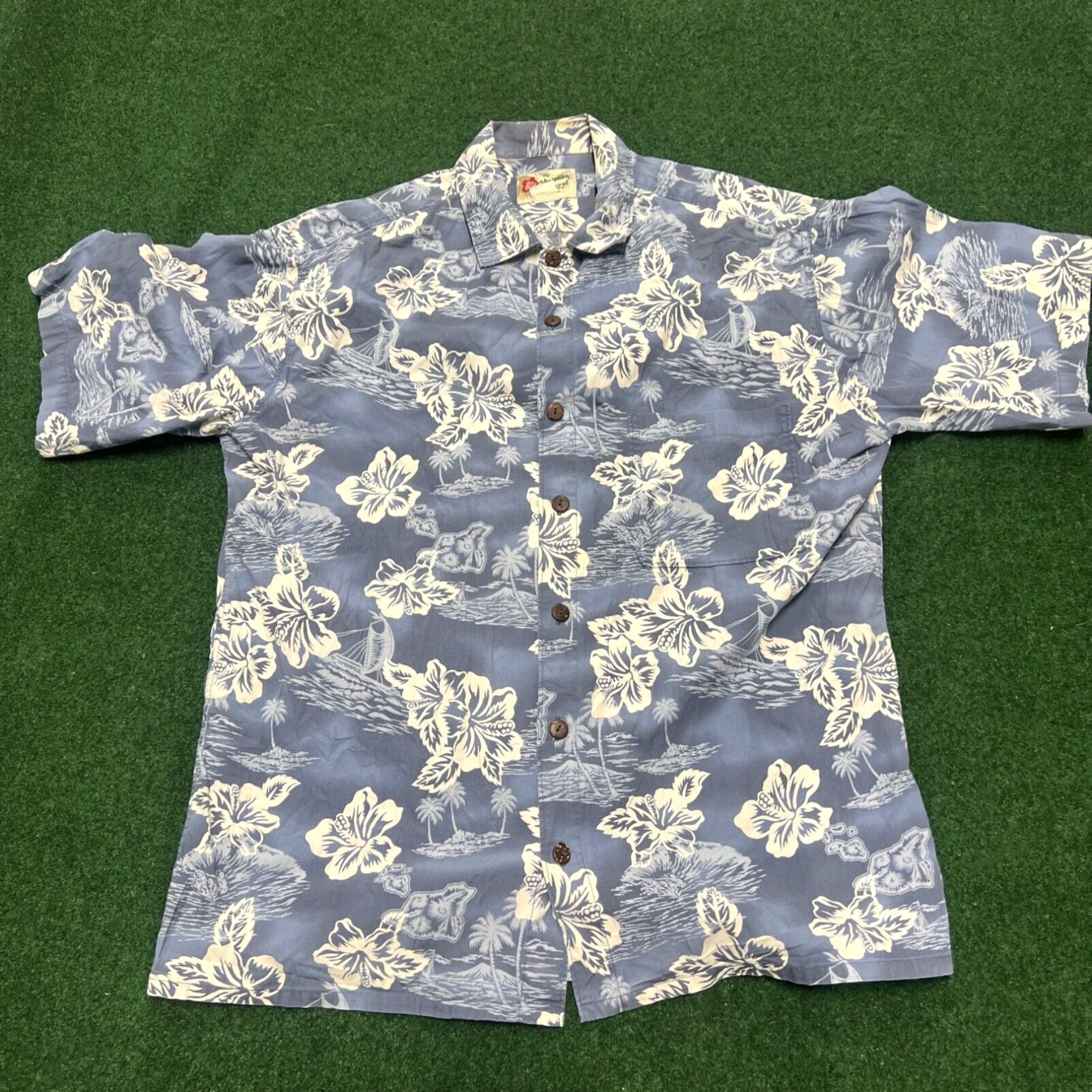 Hilo Hattie Vintage Rare Hilo Hattie Hawaiian Mens Shirt Size Large Blue Floral Paradise Size US L / EU 52-54 / 3 - 1 Thumbnail