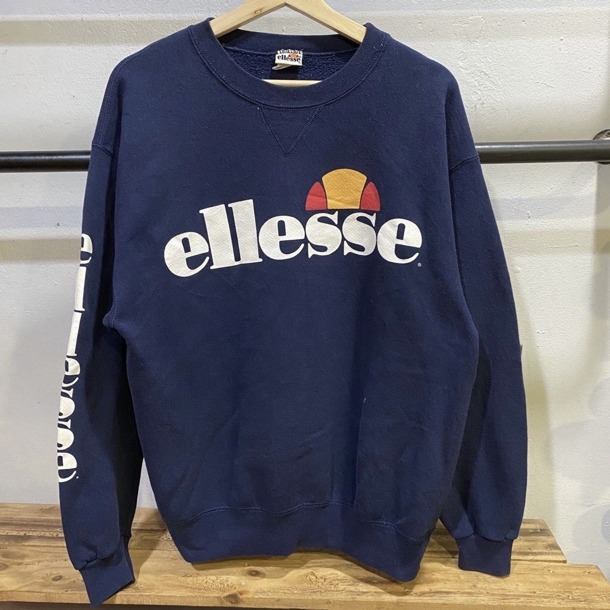 Ellesse × Vintage 🔥80S Vintage Ellesse Spell Out sweatshirt Sweater Like New Size US M / EU 48-50 / 2 - 1 Thumbnail