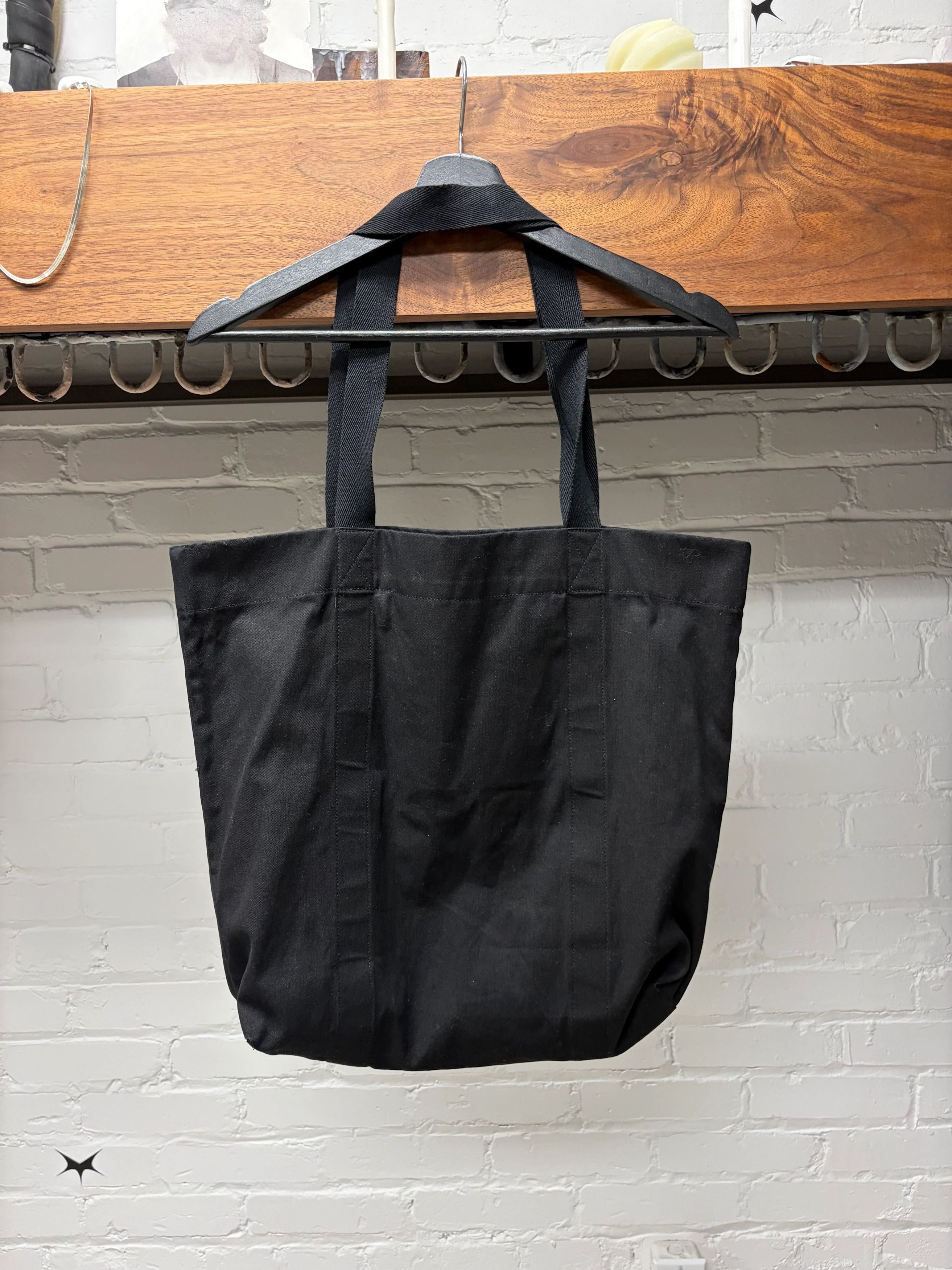 Yohji Yamamoto Yohji Yamamoto Black Canvas Tote Bag Size ONE SIZE - 3 Thumbnail