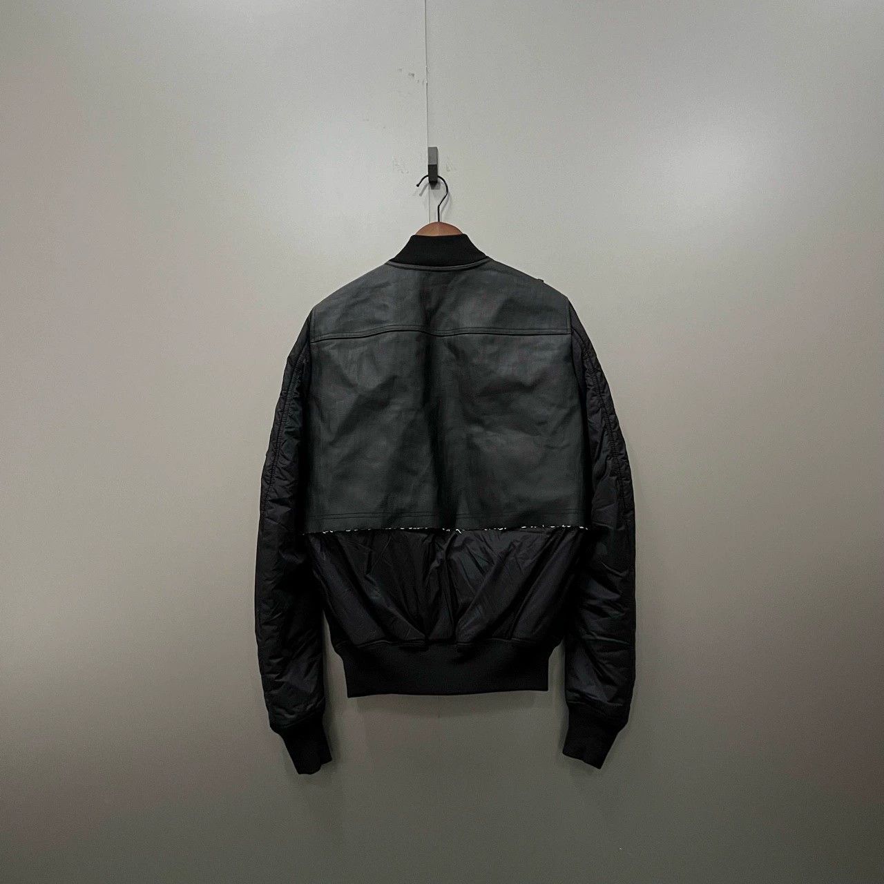 rick owens black and silver bomber jacket