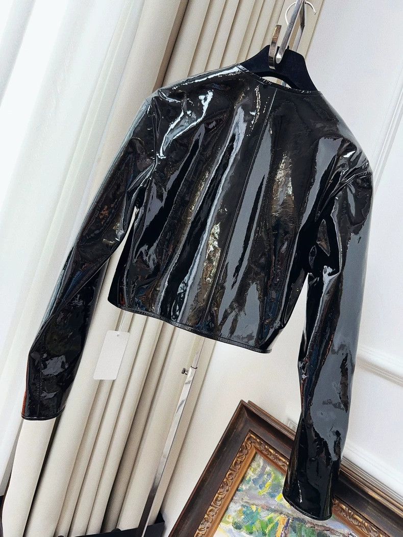 Chanel Chanel 23k black patent leather shiny leather jacket Size XS / US 0-2 / IT 36-38 - 2 Thumbnail