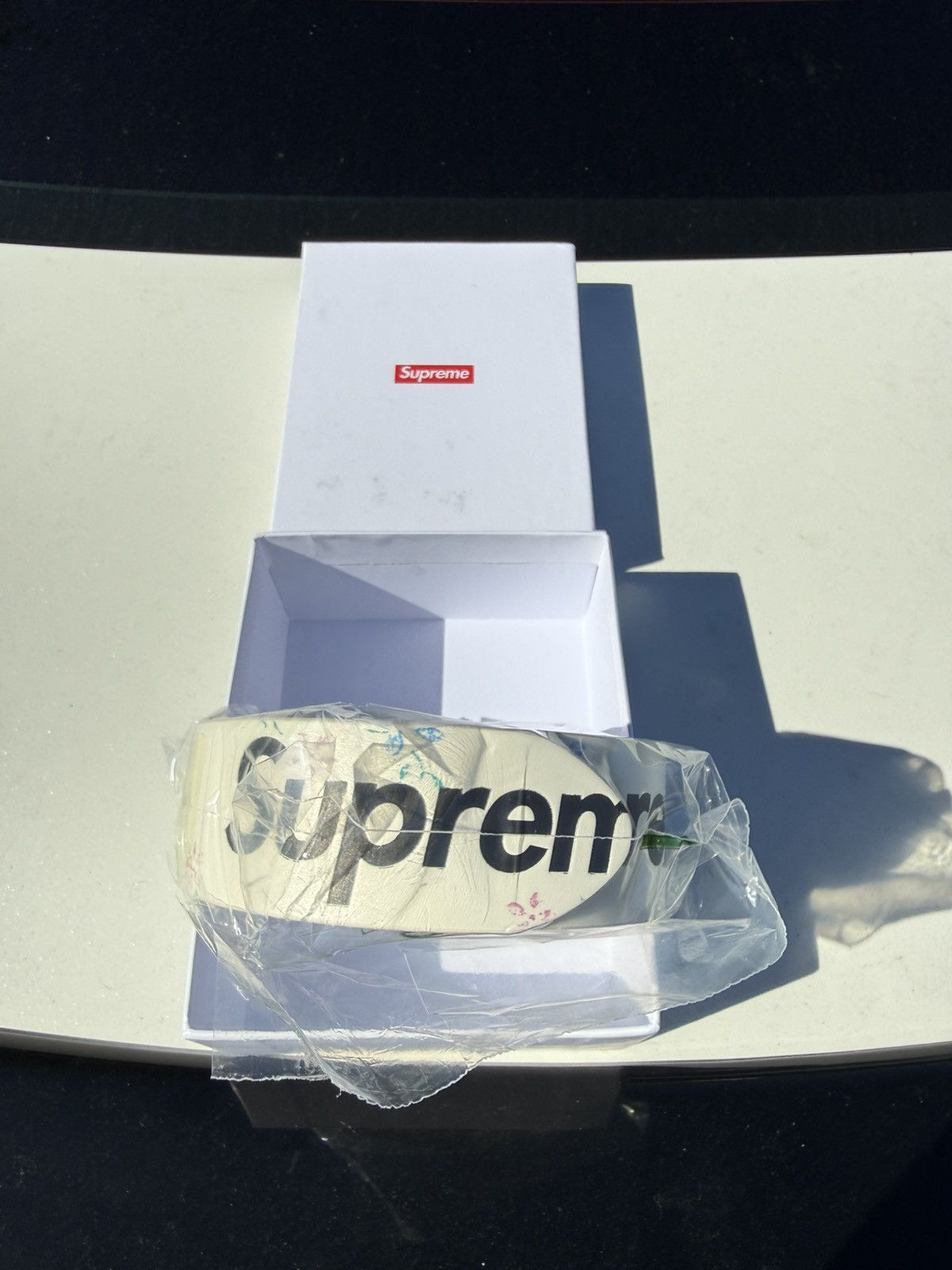 Supreme Supreme FW25 White Floral Repeat belt Size XL Size ONE SIZE - 1 Thumbnail