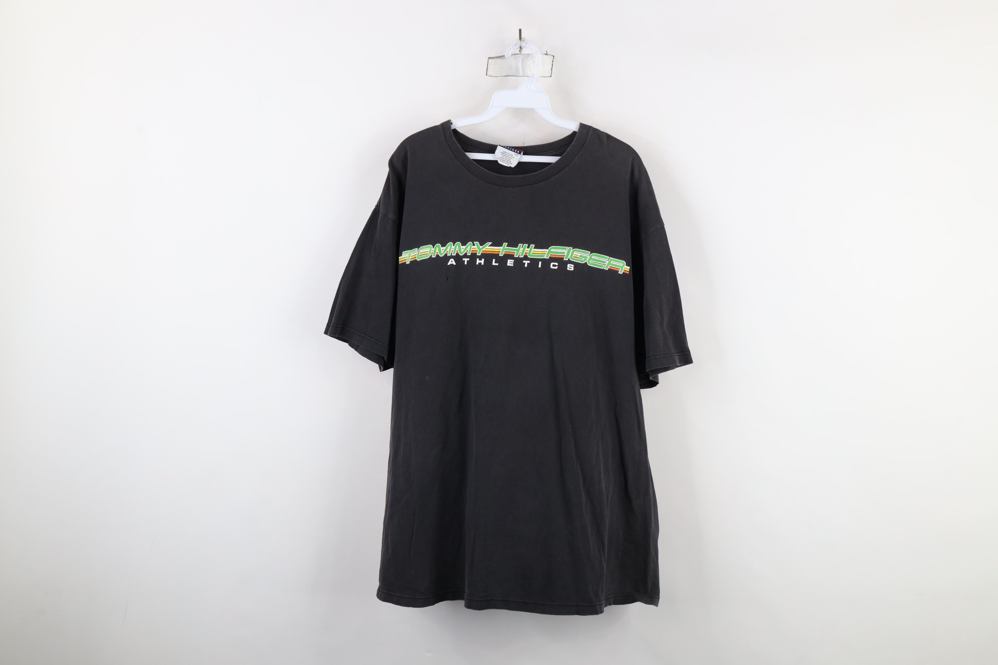 Tommy Hilfiger × Vintage Vintage 90s Tommy Hilfiger Athletics Spell Out T-Shirt USA Size US L / EU 52-54 / 3 - 1 Thumbnail