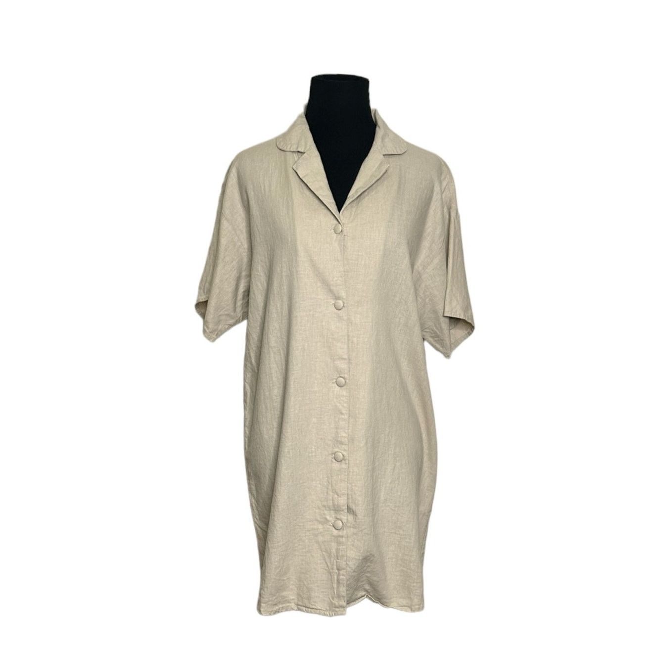 Cotton On Cotton:On beige short sleeves button shirt dress size XS Size XS / US 0-2 / IT 36-38 - 14 Thumbnail