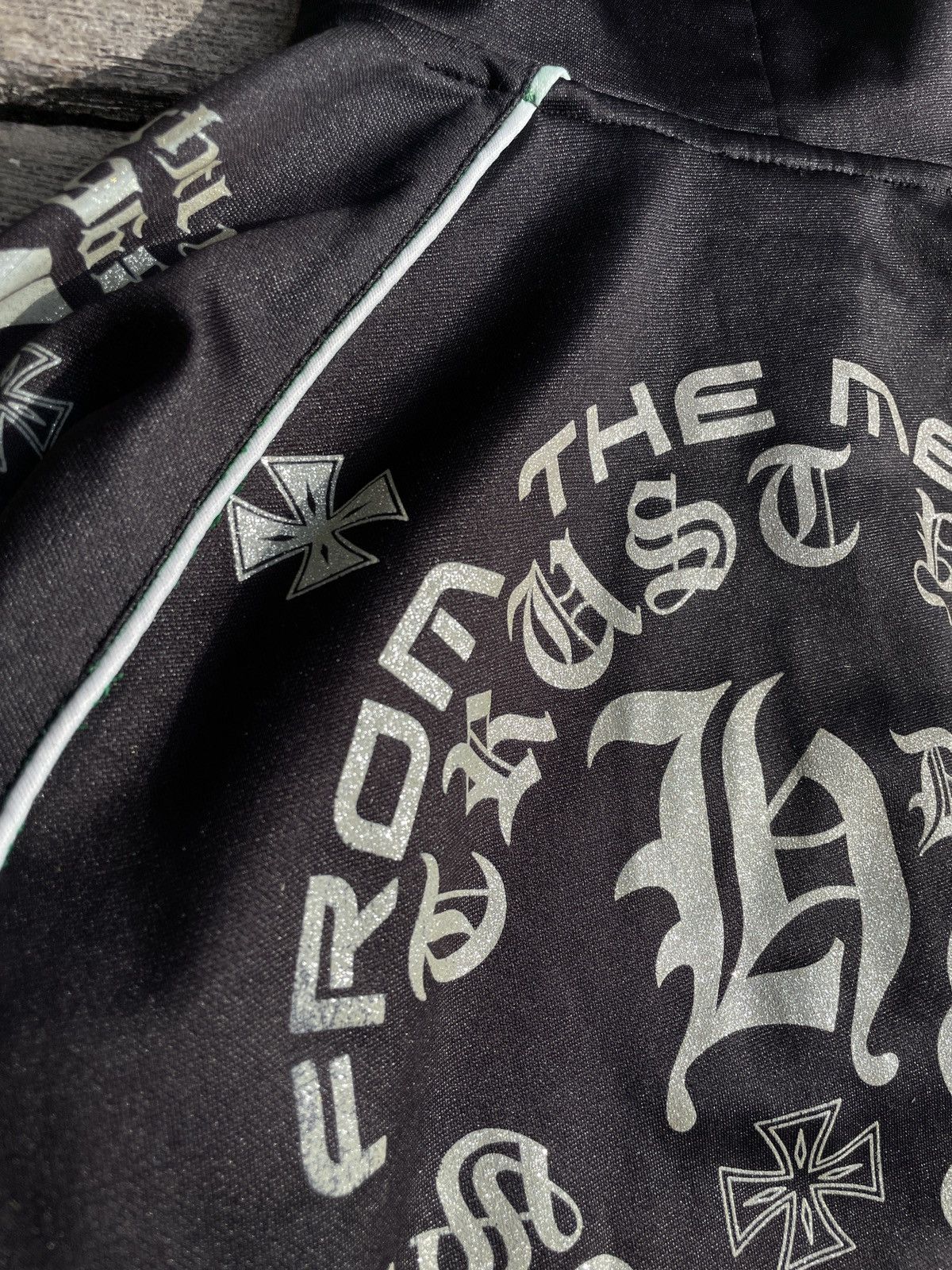 If Six Was Nine 2000s Japanese archive Vkei Glitter Poem Zip-up Hoodie Y2K Size US S / EU 44-46 / 1 - 9 Thumbnail