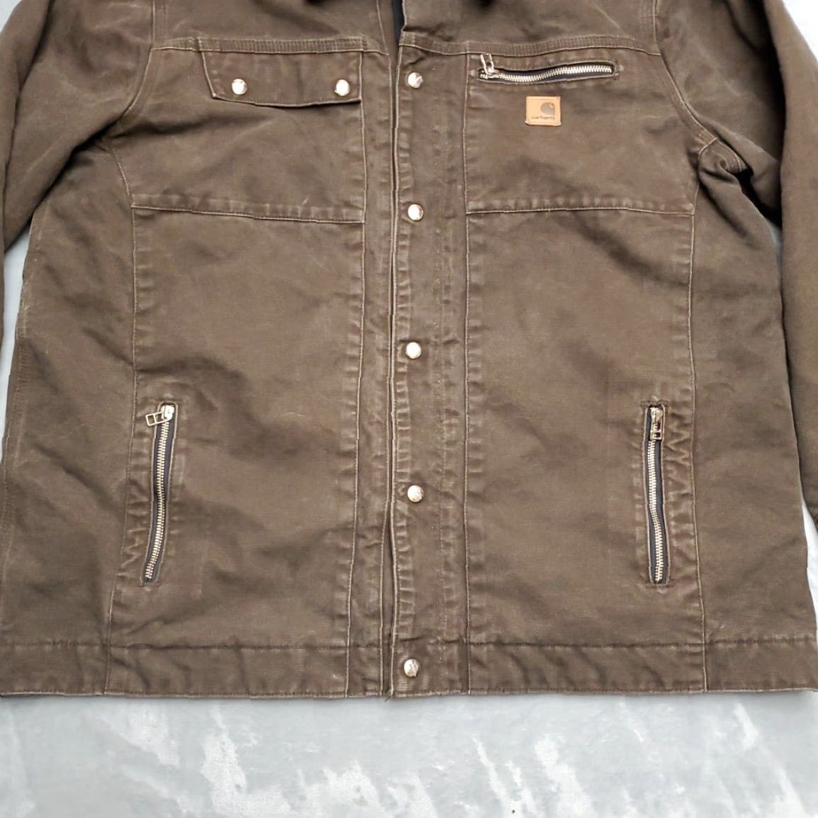 Carhartt VINTAGE Carhartt Jacket Mens XL Brown Quilt Lined Snap Front Chore Work J285 Size US XL / EU 56 / 4 - 2 Thumbnail