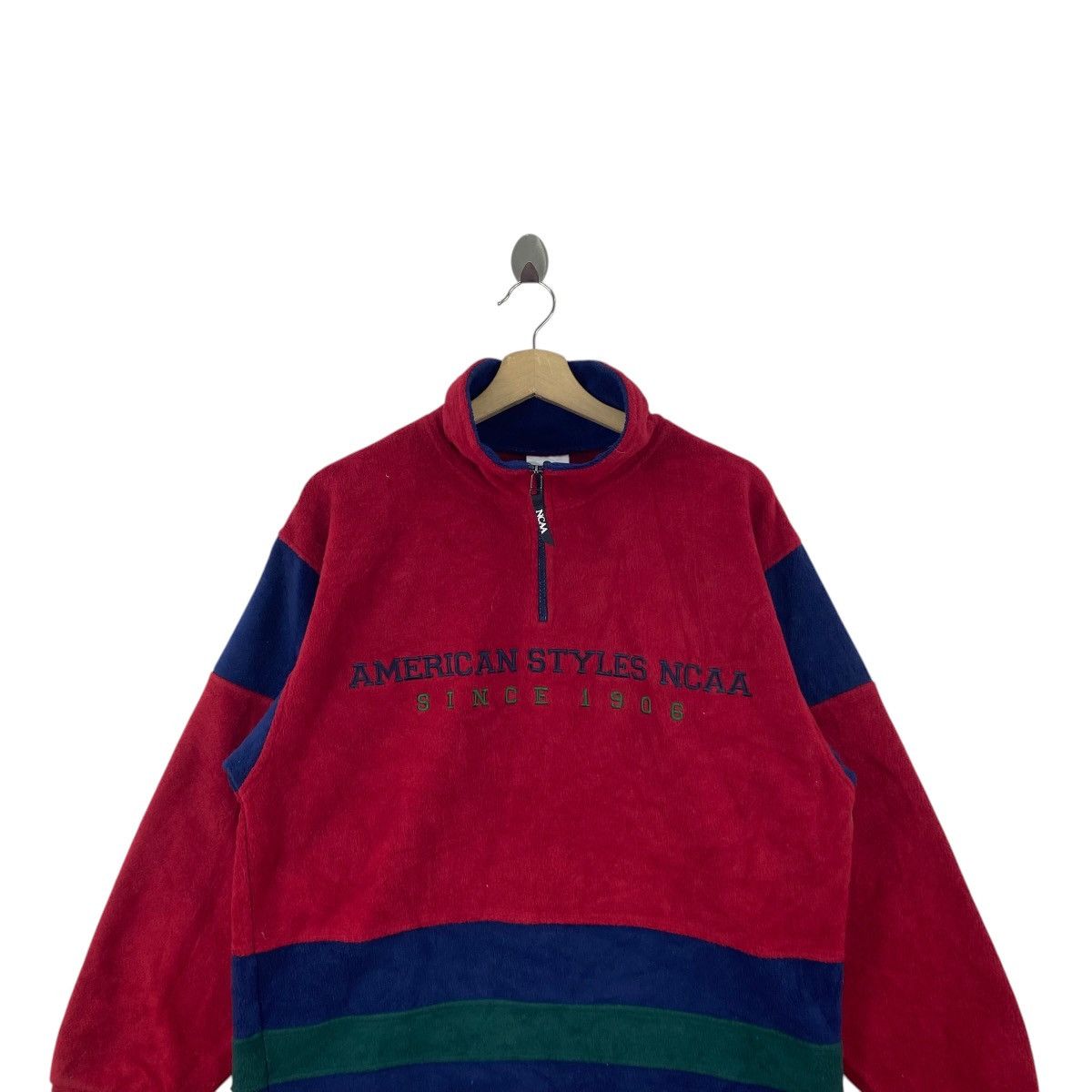 NCAA Vintage NCAA AMERICAN Styles Half Zip Fleece Pullover Size US M / EU 48-50 / 2 - 2 Thumbnail