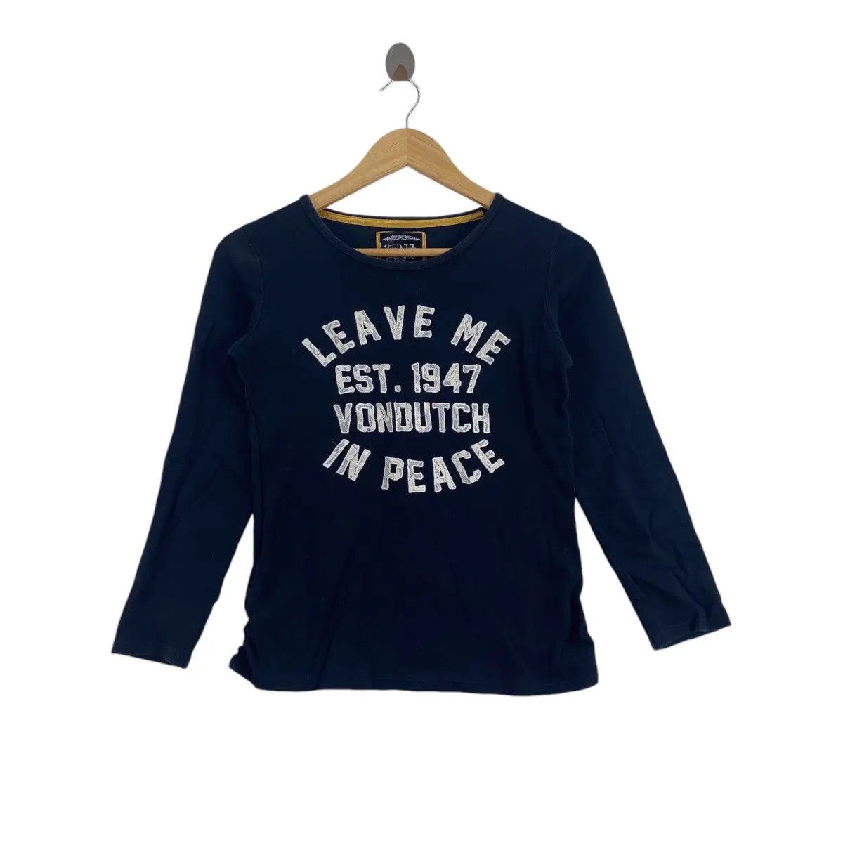 VON DUTCH MOTORCYCLE Leave Me In Peace Tee Shirt Top Long
