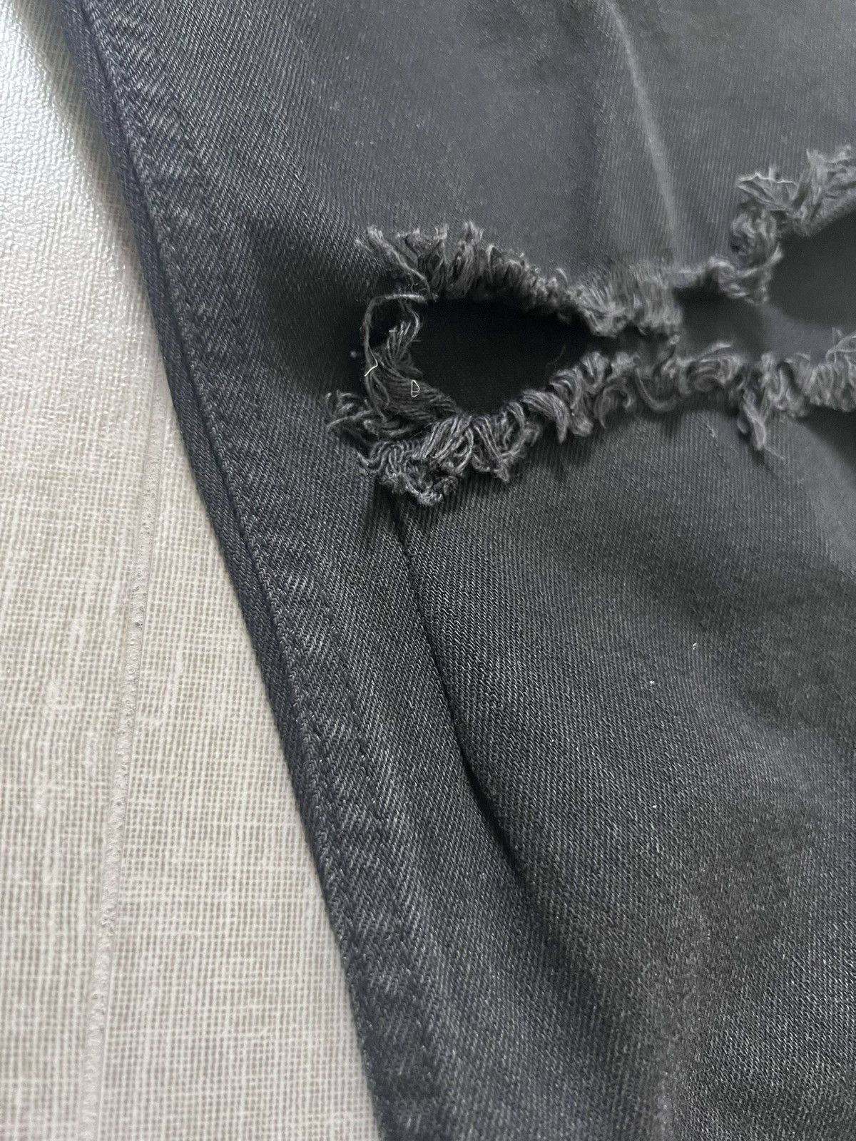 Double Knee Ripped Denim